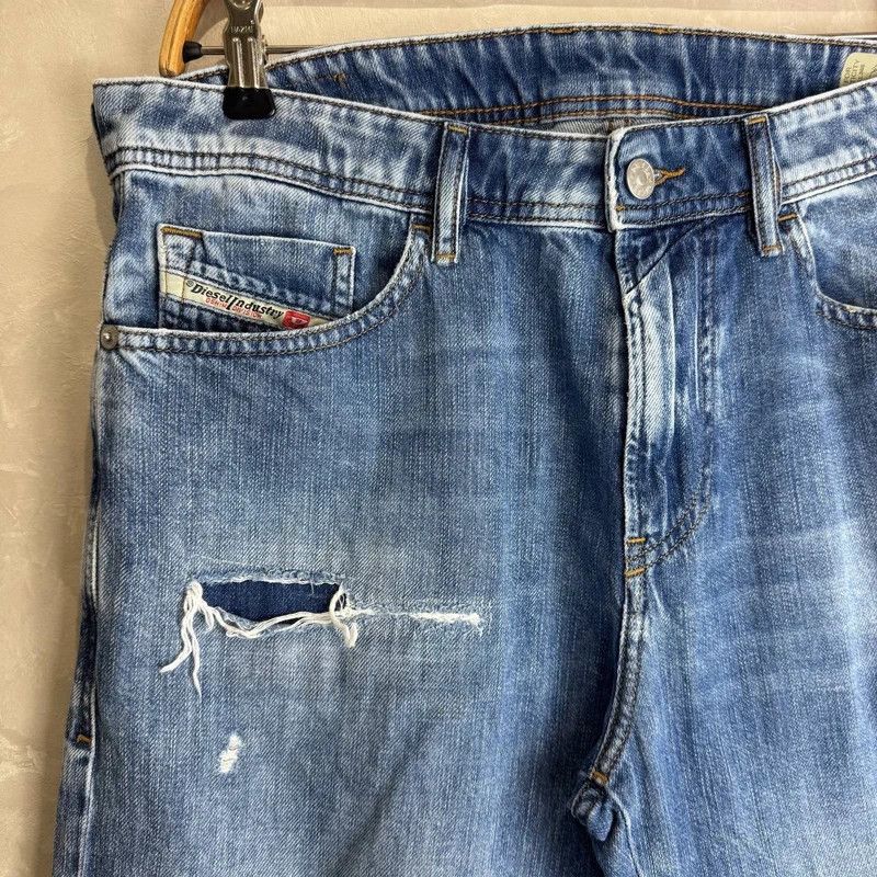 Diesel Men’s Diesel Denim Shorts Size L Vintage Blue Distressed Size US 32 / EU 48 - 3 Thumbnail