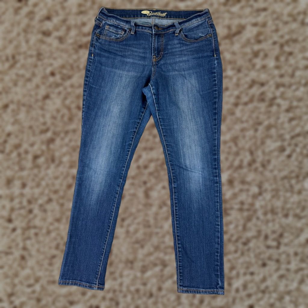 Old Navy Old Navy Jeans Womens 6 Blue Denim Skinny 5-Pocket Regular Crop Comfort Slimming Stretch Cotton Blend Size 28" / US 6 / IT 42 - 1 Thumbnail
