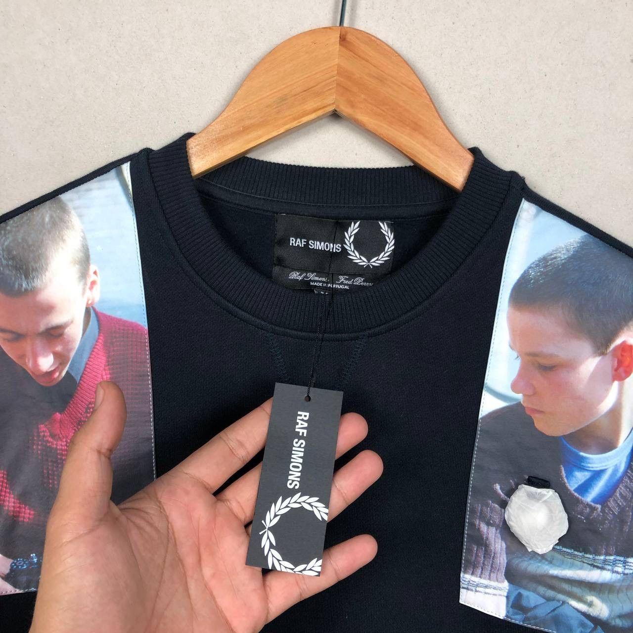 Fred Perry × Raf Simons New Raf Simons Fred Perry Portrait Patch Jumper Sweatshirt Size US M / EU 48-50 / 2 - 5 Thumbnail