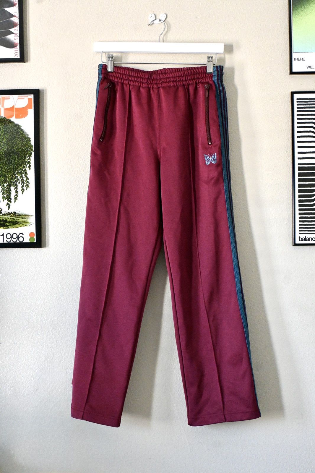 Needles Needles Maroon Track Pant Size US 29 - 1 Thumbnail