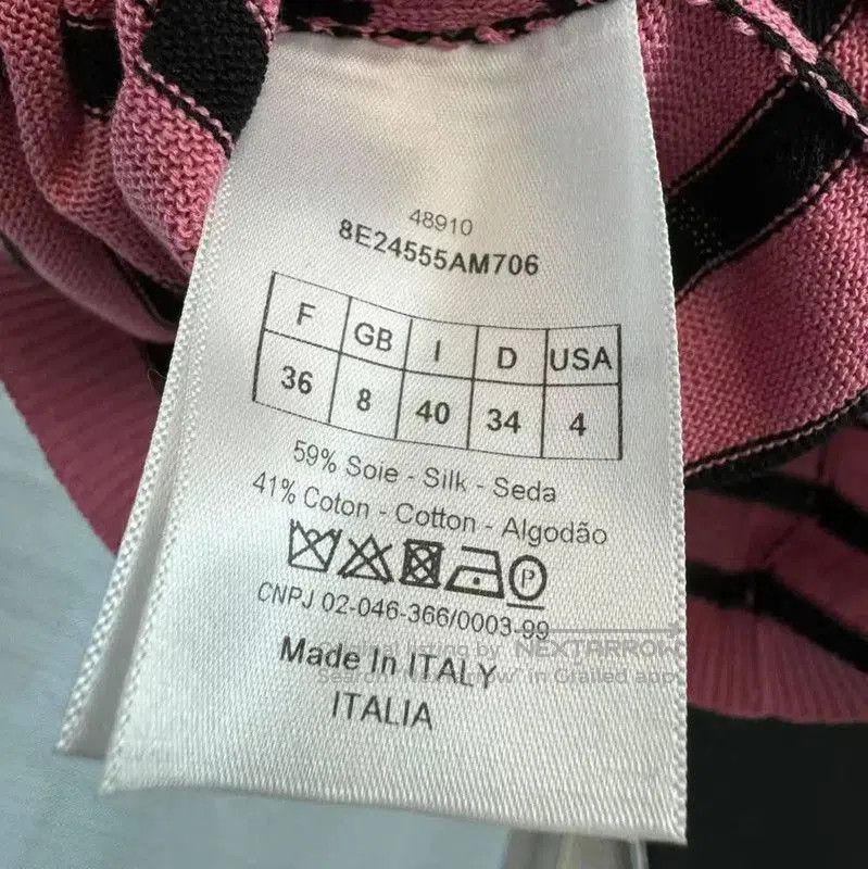 Dior Dior Pink Striped Silk Women's T. Size S / US 4 / IT 40 - 5 Thumbnail