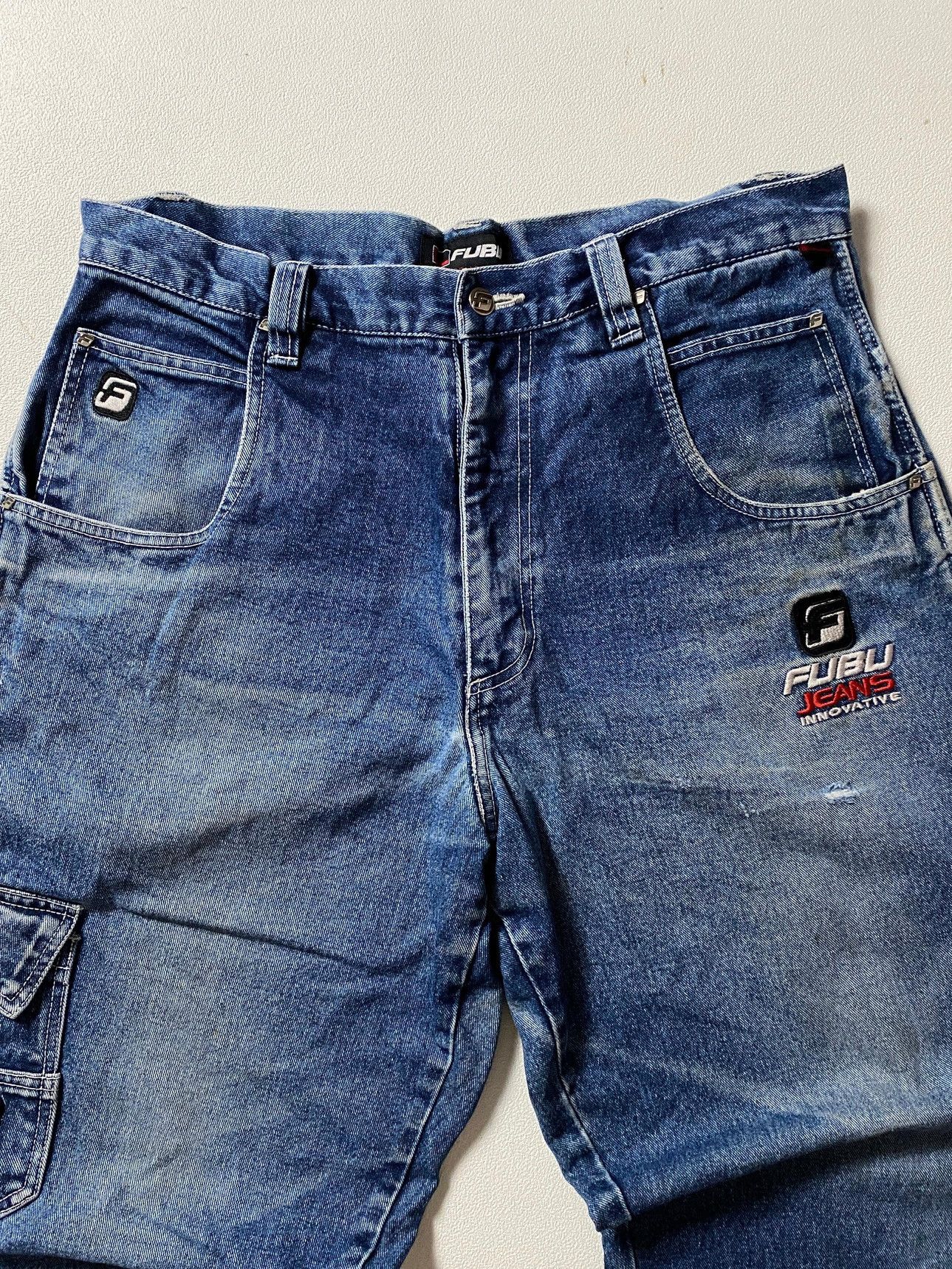 Fubu Fubu y2k Embroidered Carpenter Jeans Blue Size US 36 / EU 52 - 2 Thumbnail