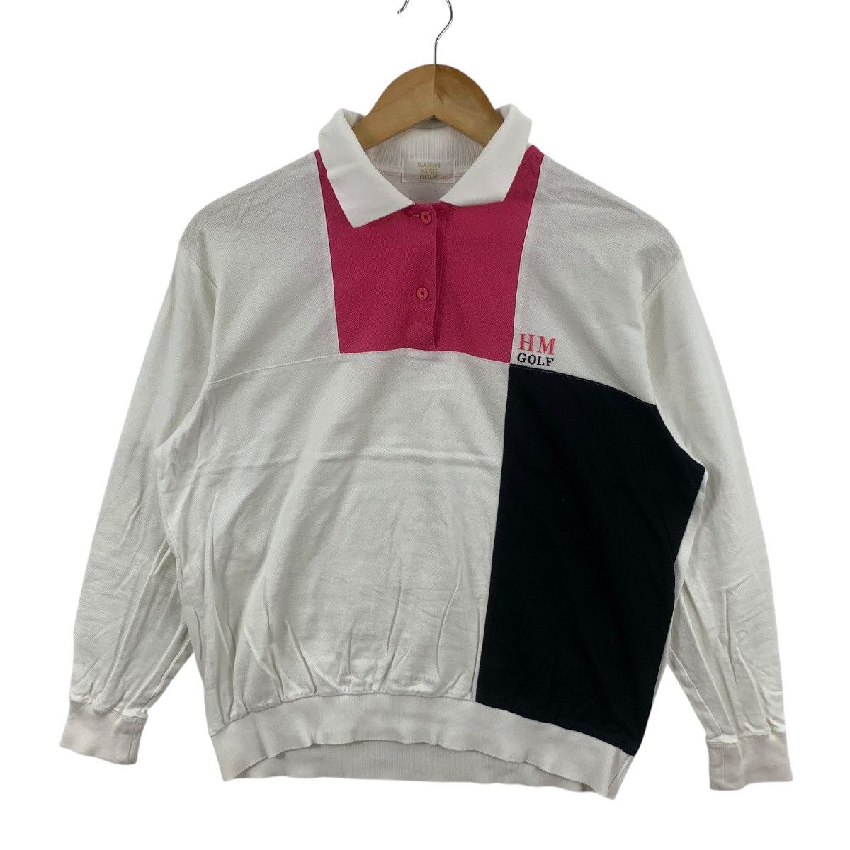 Hanae Mori Vintage HANAE MORI PARIS Golf Collection Polo Tee Shirt Top Size L / US 10 / IT 46 - 4 Thumbnail