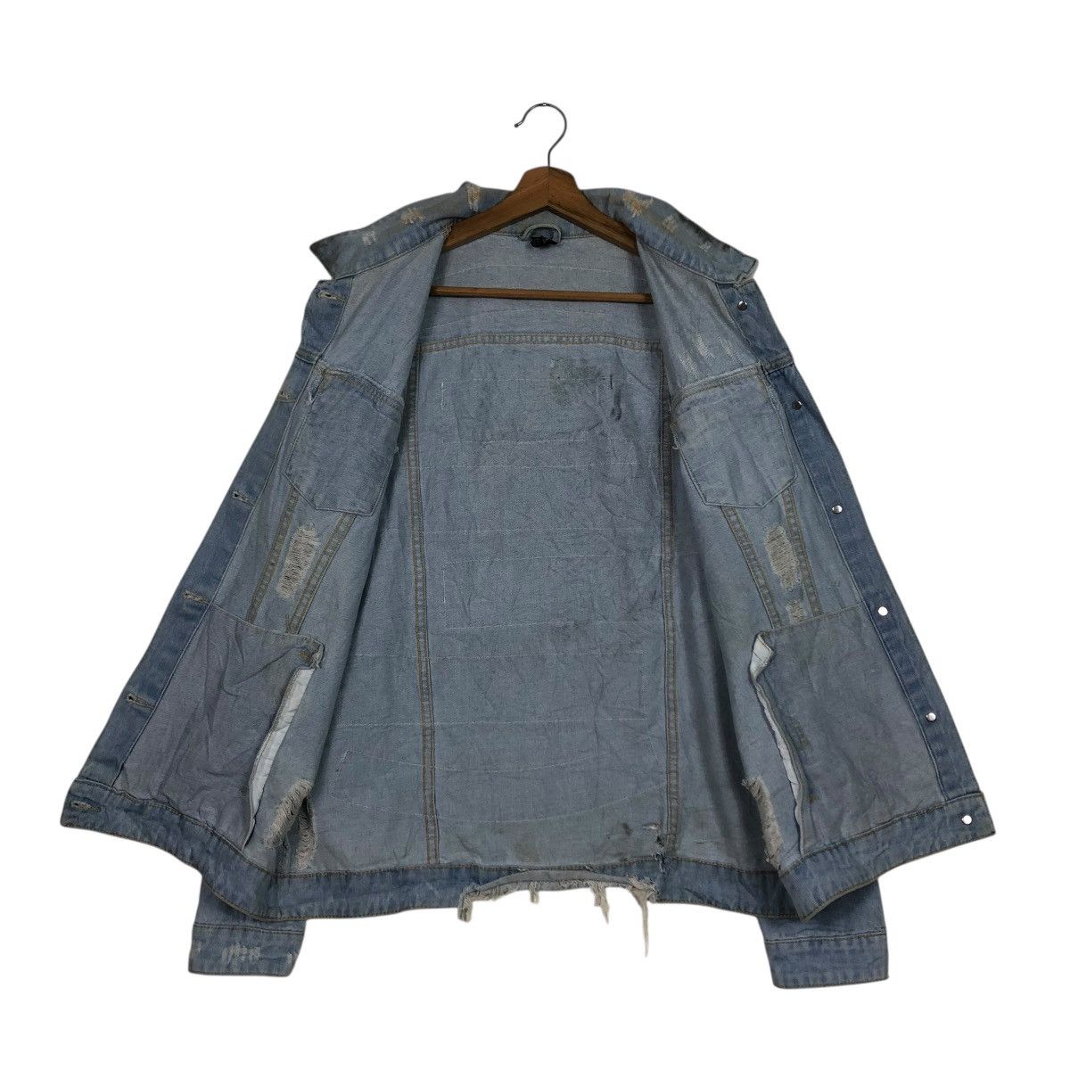 Vintage 🔥VINTAGE DENIM SHIRT JACKET BIKER PUNK DESIGN BAZI USA Size US M / EU 48-50 / 2 - 19 Thumbnail