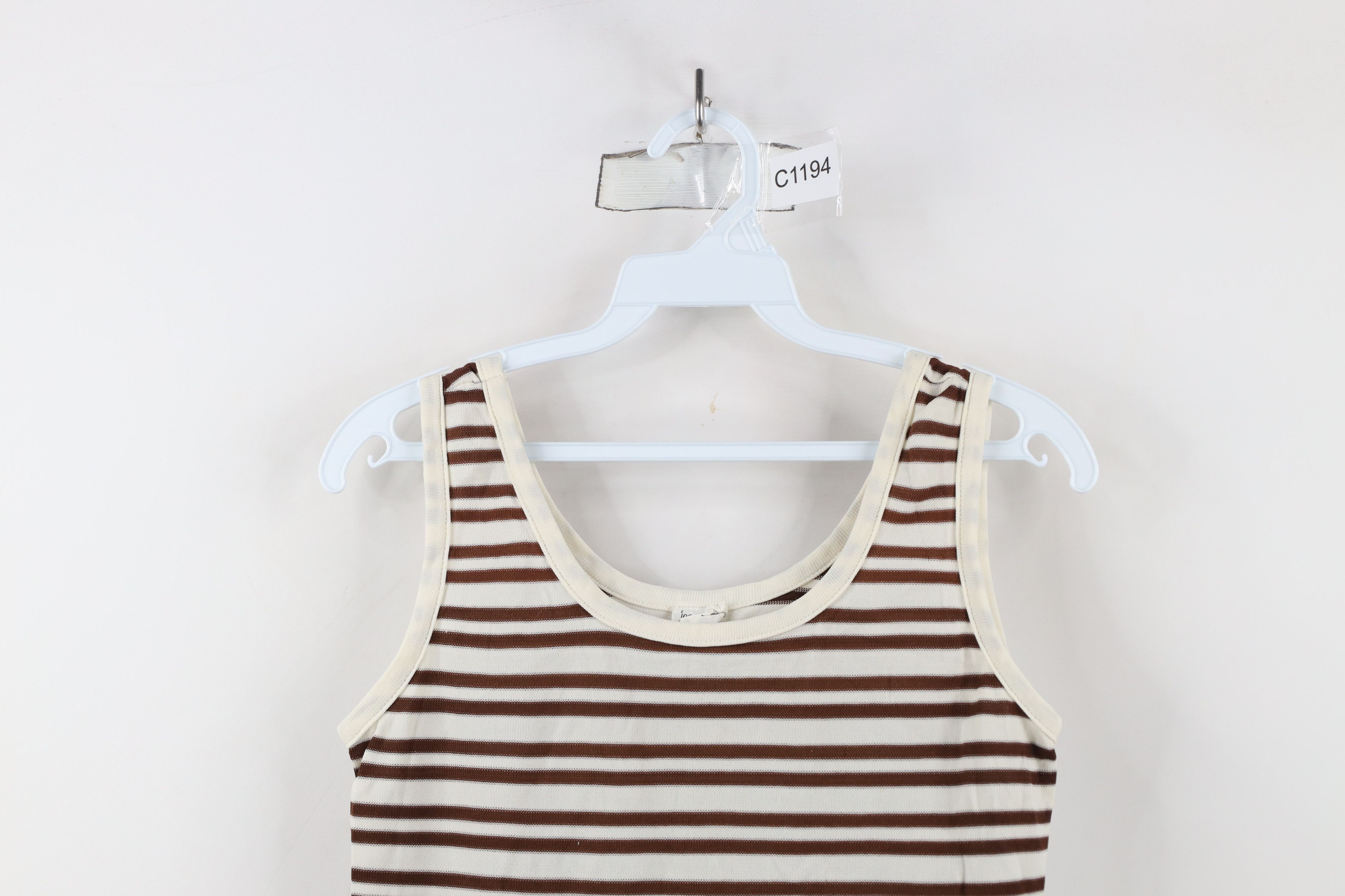 Vintage Vintage 70s Streetwear Striped Knit Tank Top T-Shirt Brown Size M / US 6-8 / IT 42-44 - 2 Thumbnail