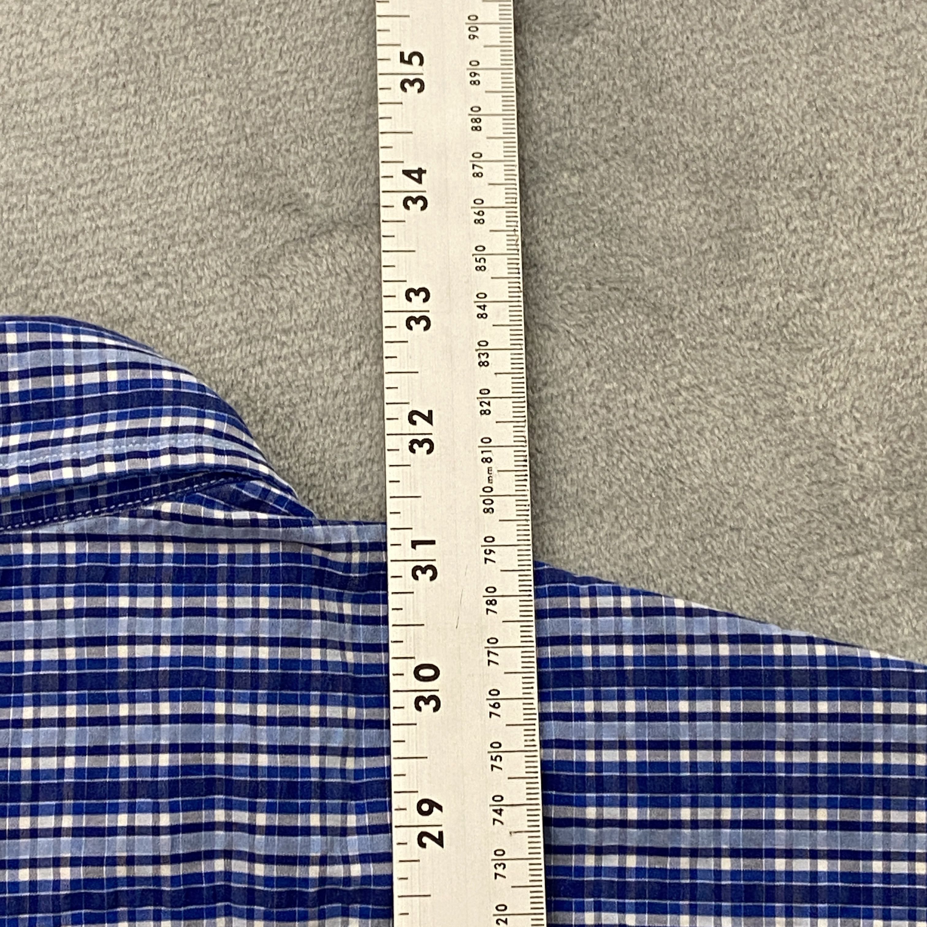 Brooks Brothers SEERSUCKER Shirt Men Large Plaid Original Polo Short Sleeve Size US L / EU 52-54 / 3 - 10 Thumbnail