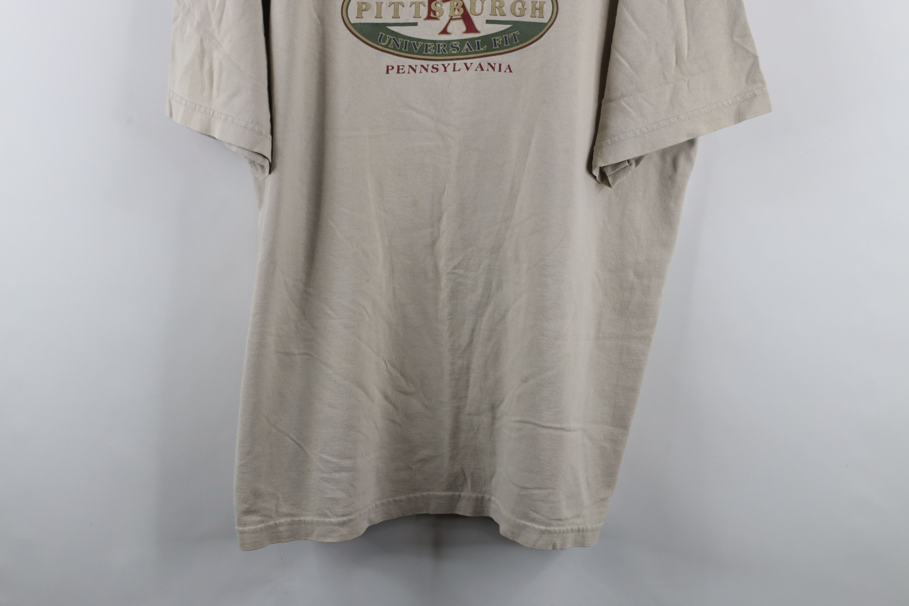Vintage Vintage 90s Streetwear Out Pittsburgh T-Shirt Beige USA Size US XL / EU 56 / 4 - 3 Thumbnail