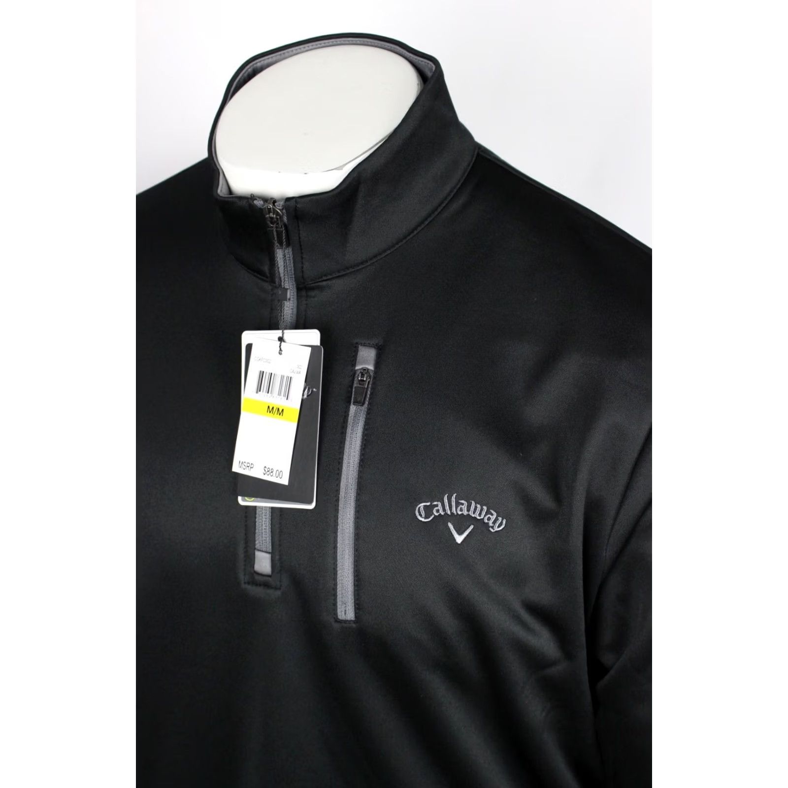 Callaway Callaway Mens Golf Pullover 1/4 Zip Fleece M Medium Black Long Sleeve Size US M / EU 48-50 / 2 - 4 Thumbnail