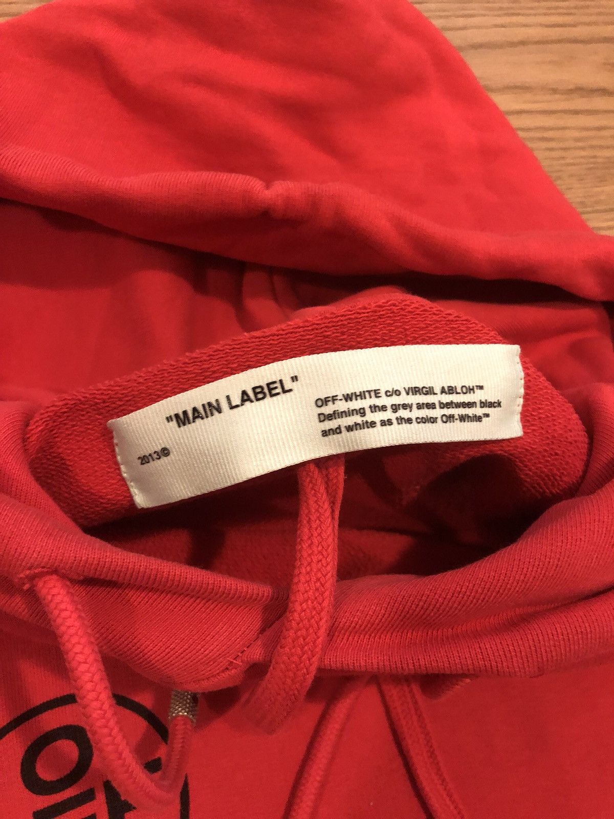 Off-White Off-White 19SS Diag Stencil Logo Hoodie Pullover Red/Black Size US S / EU 44-46 / 1 - 9 Thumbnail