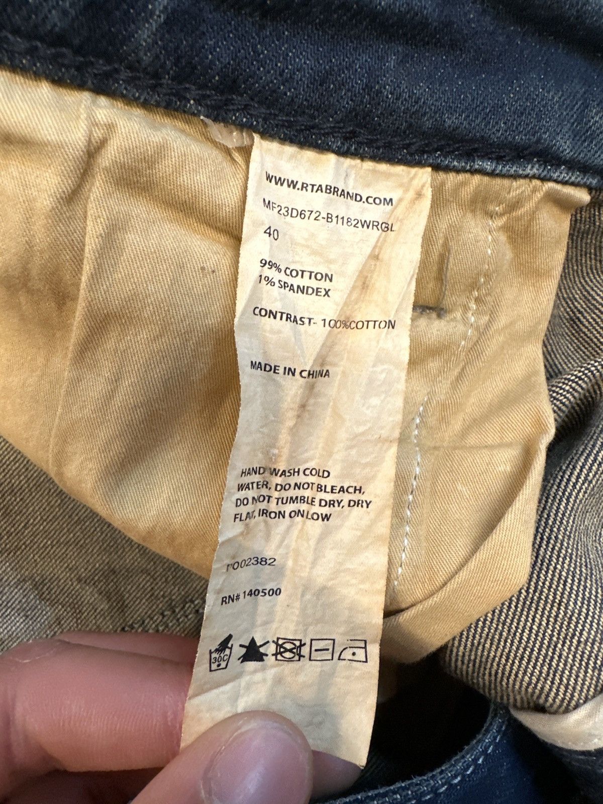 Rta RTA Small White Spell Blue Denim Jeans Size 40 Size US 40 / EU 56 - 6 Thumbnail