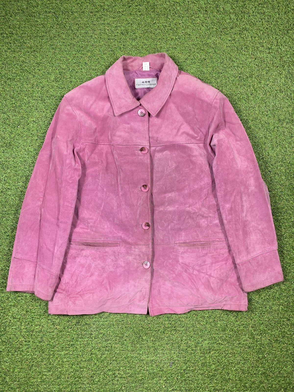 Vintage Vintage Y2K Leather jacket pink streetwear style Size US M / EU 48-50 / 2 - 1 Thumbnail