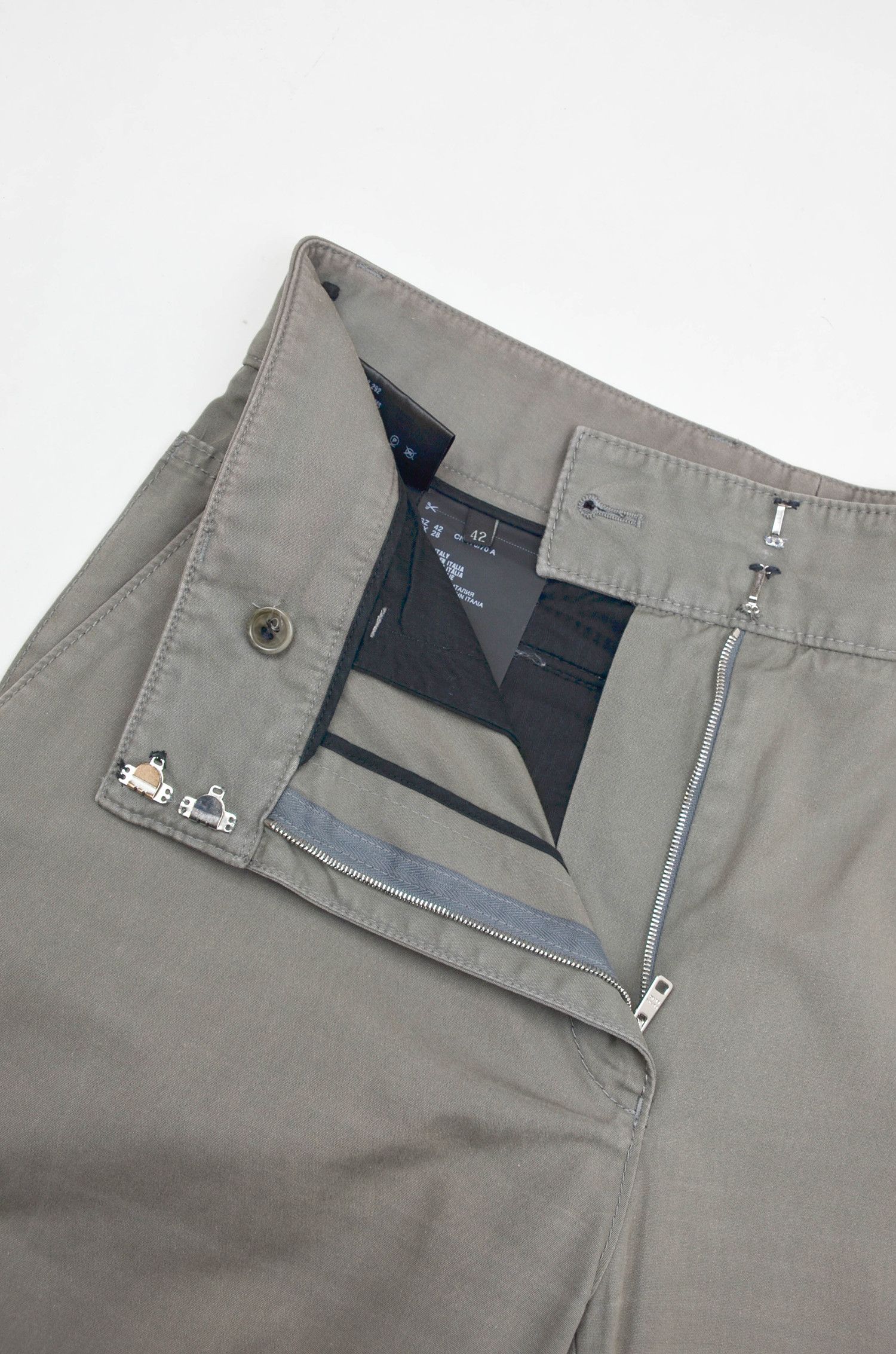 Prada PRADA Wide Leg Olive Pants - 42 Size 28" / US 6 / IT 42 - 5 Thumbnail
