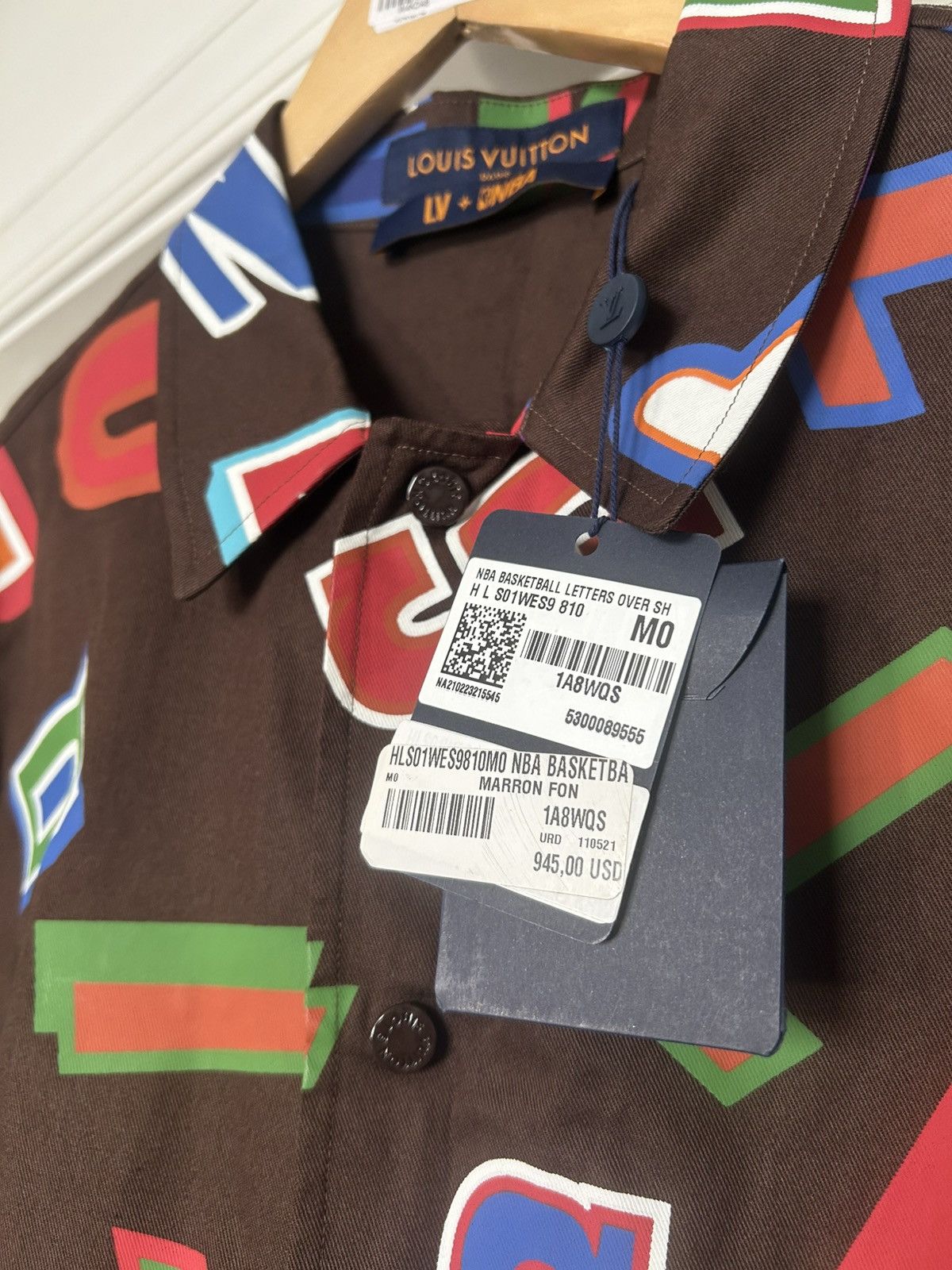 Louis Vuitton × NBA Louis vuitton NBA button up brown Size US M / EU 48-50 / 2 - 2 Thumbnail