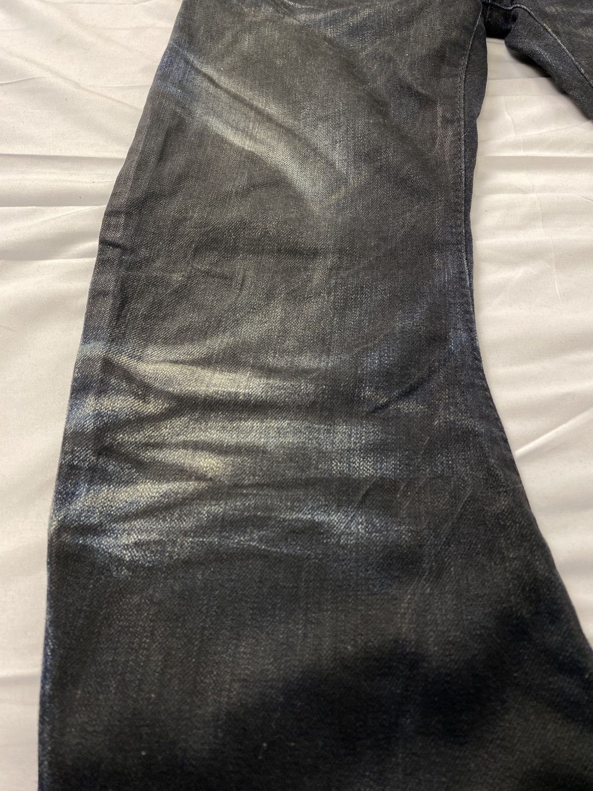 BUFFALO BOBS ✨ Archive Buffalo Bobs Curve Spiral Waxed Flared Punk Denim Size US 30 / EU 46 - 10 Thumbnail