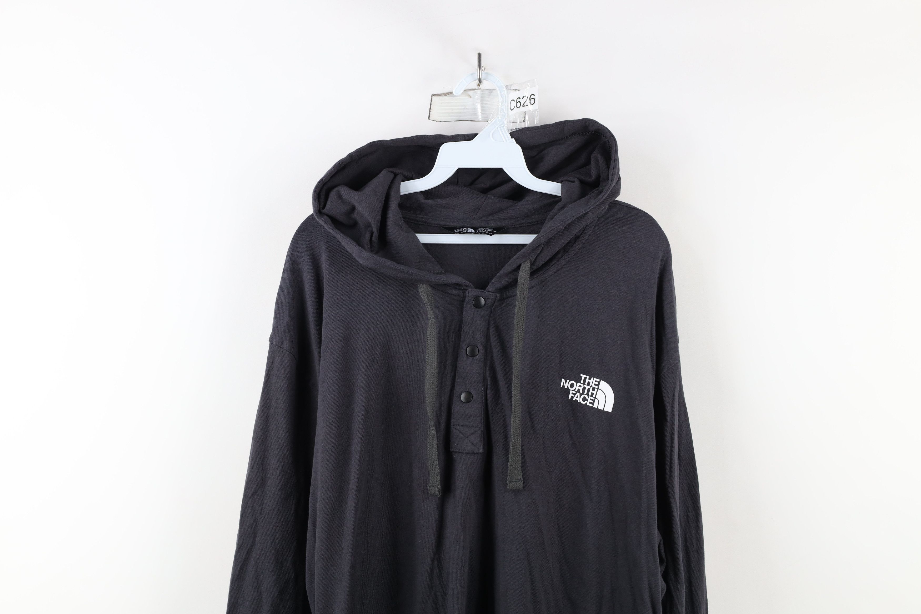 The North Face × Vintage The North Face Spell Out Lightweight Hooded Henley T-Shirt Size US XXL / EU 58 / 5 - 2 Thumbnail