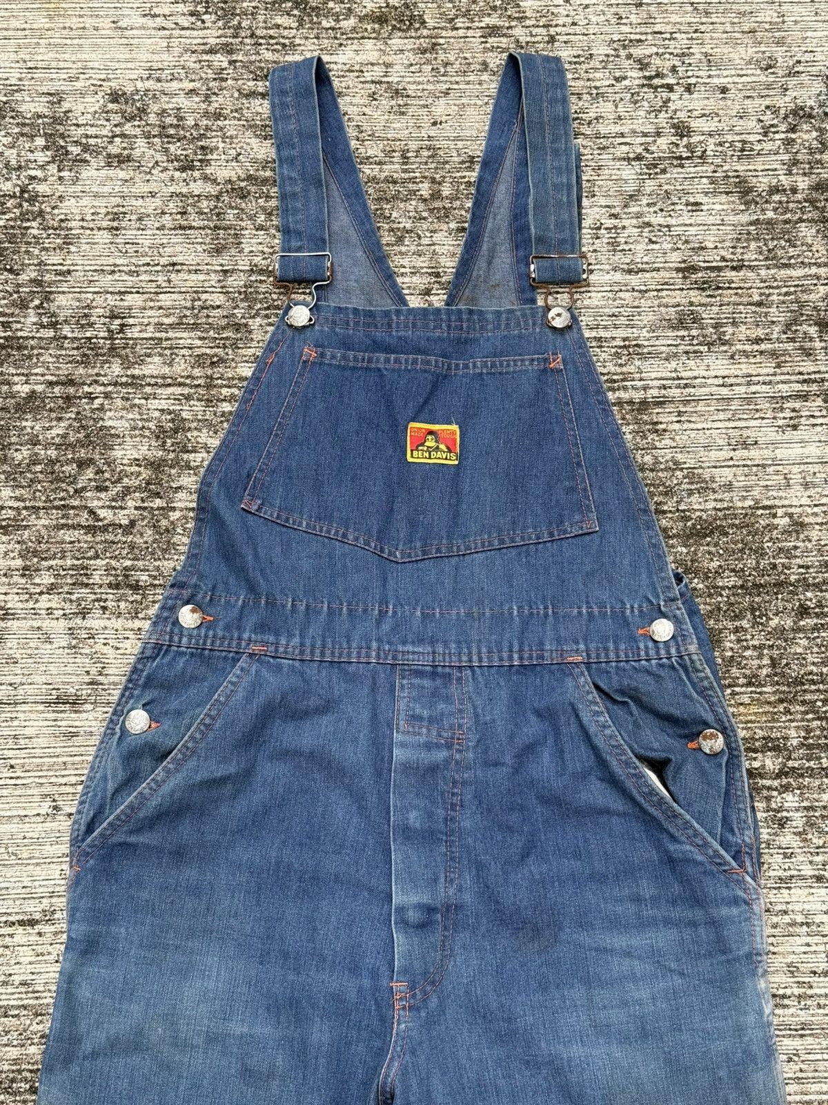 Ben Davis Vintage 1960s–Early 1970s Ben Davis Selvedge Denim Overalls Size US 30 / EU 46 - 2 Thumbnail