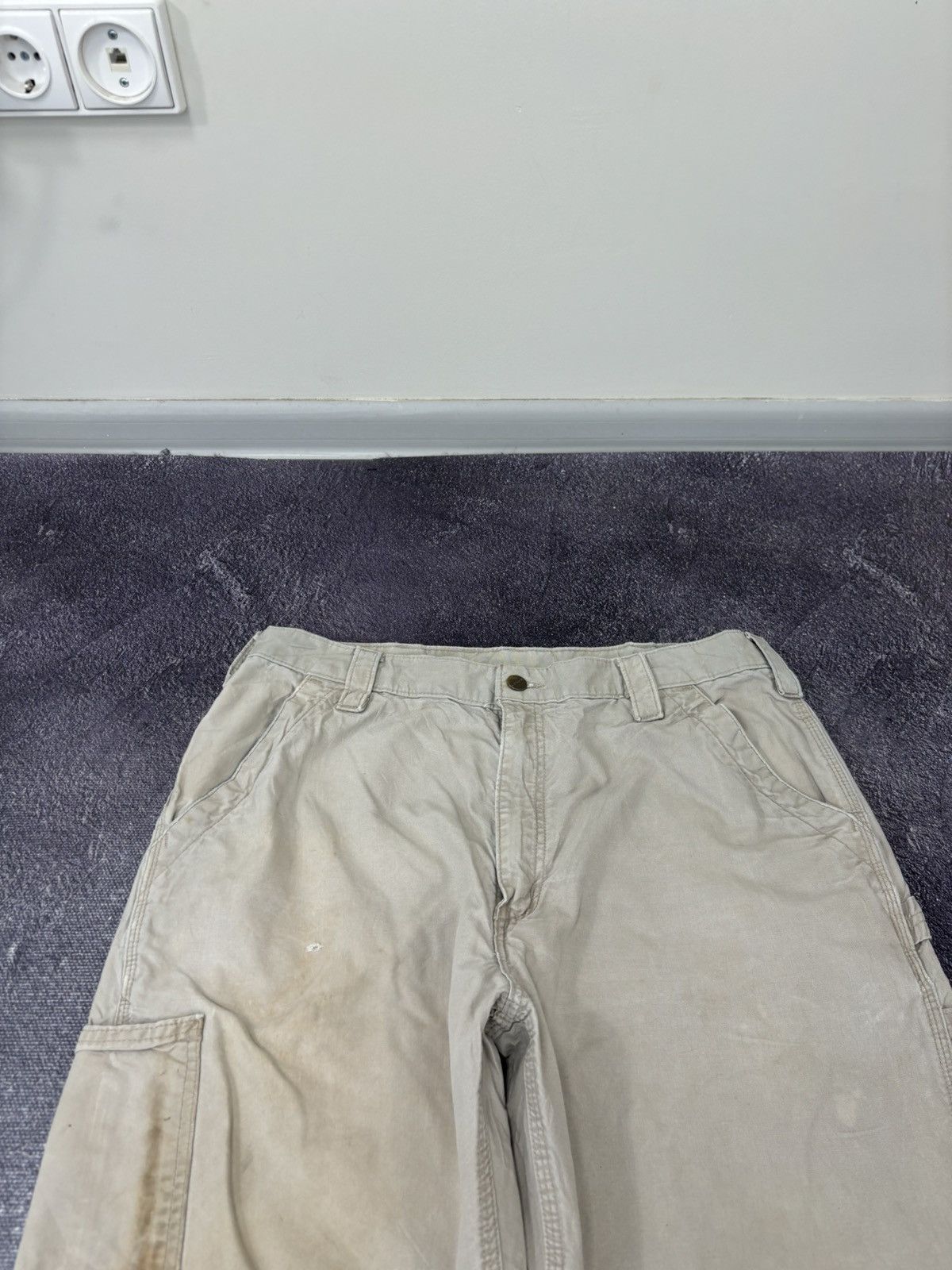 Carhartt Vintage Carhartt Beige Work Hype Carpenter Baggy Pants Size US 36 / EU 52 - 13 Thumbnail