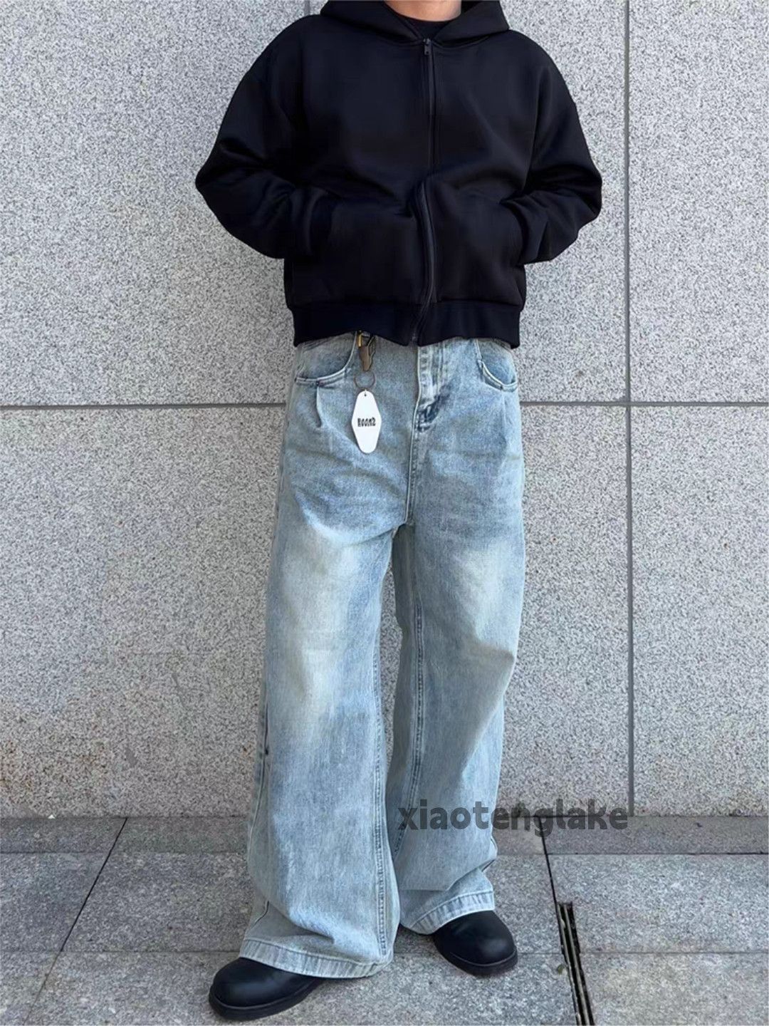 Jean zx vintage washed faded cleanfit loose baggy flared jeans Size US 30 / EU 46 - 4 Thumbnail