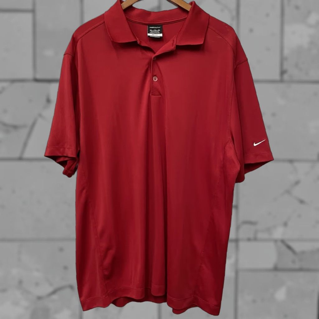 Nike NikeGolf Dri-Fit polo Shirt Mens 2XL Red Athletic Shirt Size US XXL / EU 58 / 5 - 1 Thumbnail