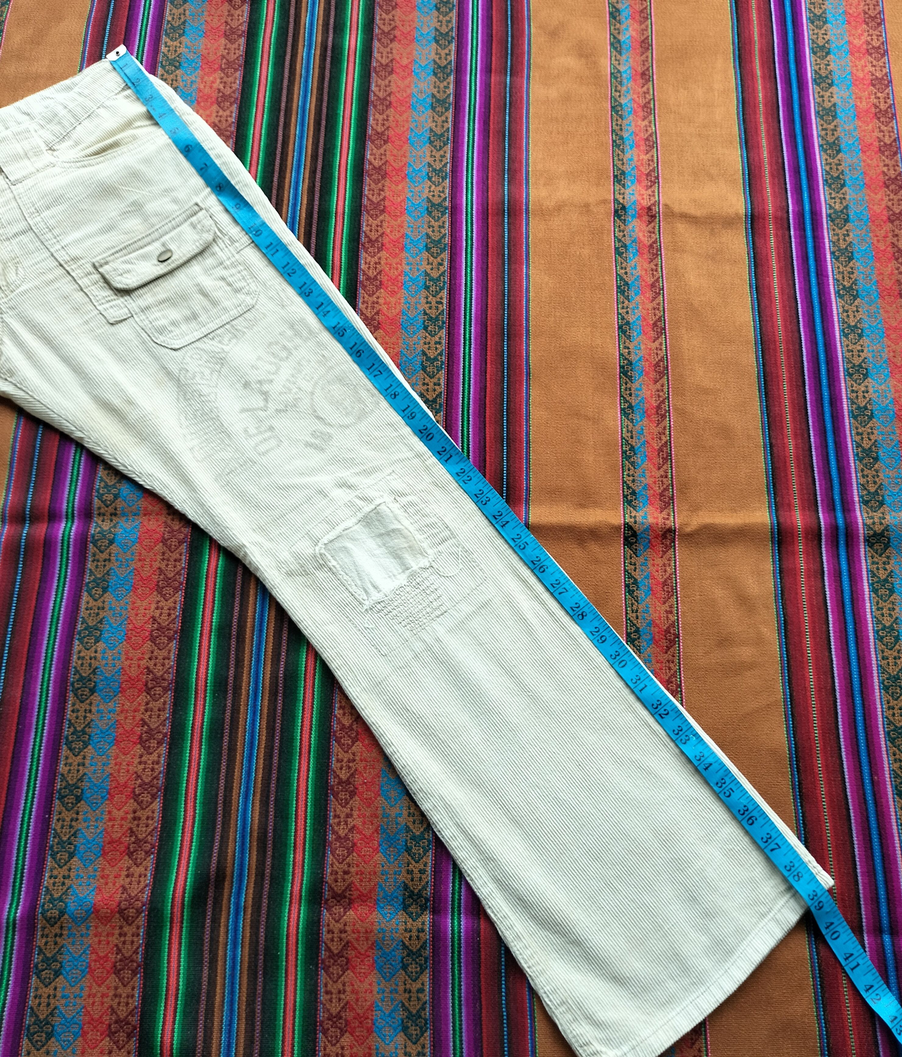 Hysteric Glamour Vintage Made in Heaven patchwork flare corduroy pants Size US 33 - 16 Thumbnail
