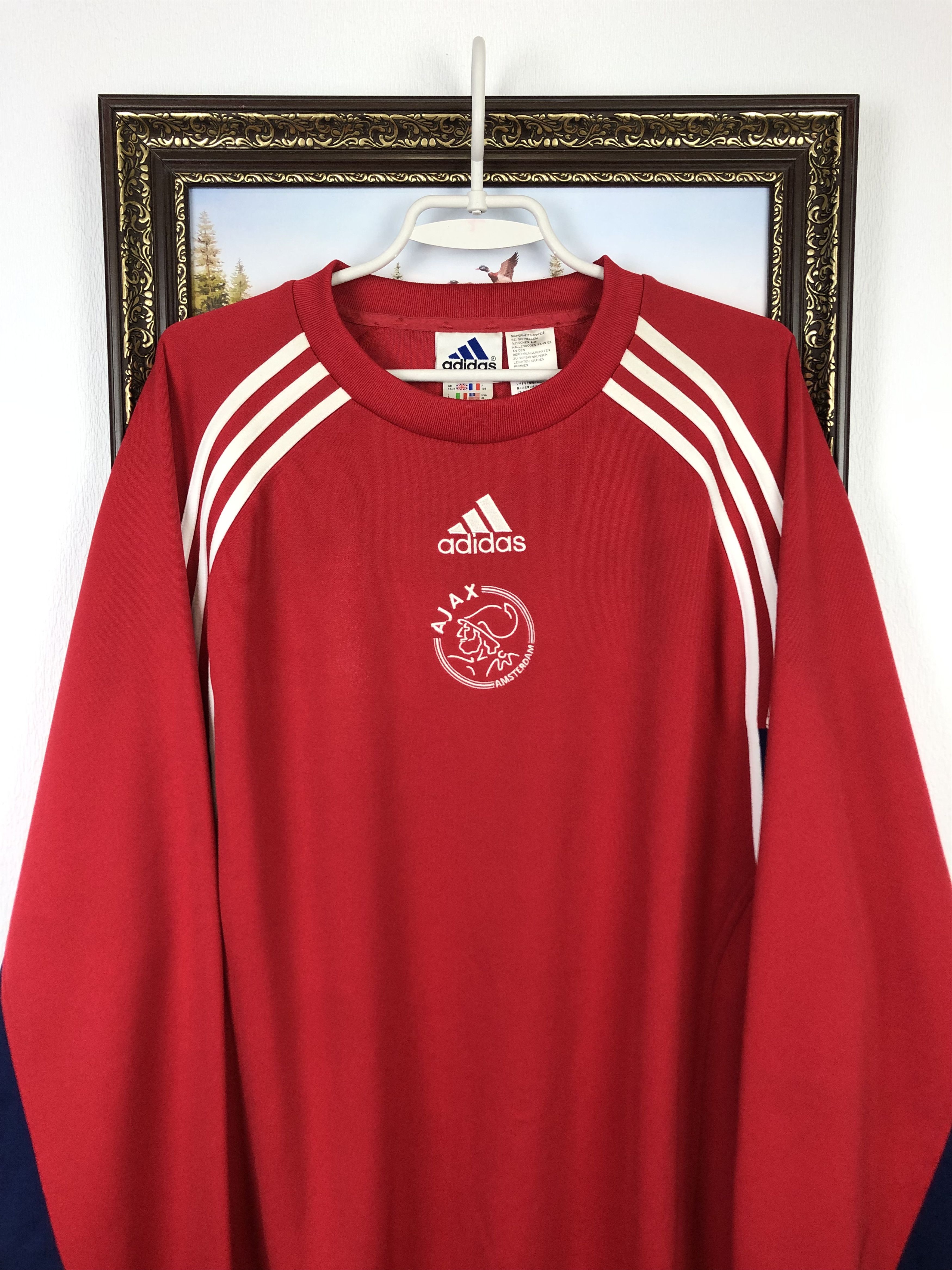 Adidas × Vintage Vintage Ajax Amsterdam Football Sweatshirt Soccer Track Size US XL / EU 56 / 4 - 2 Thumbnail