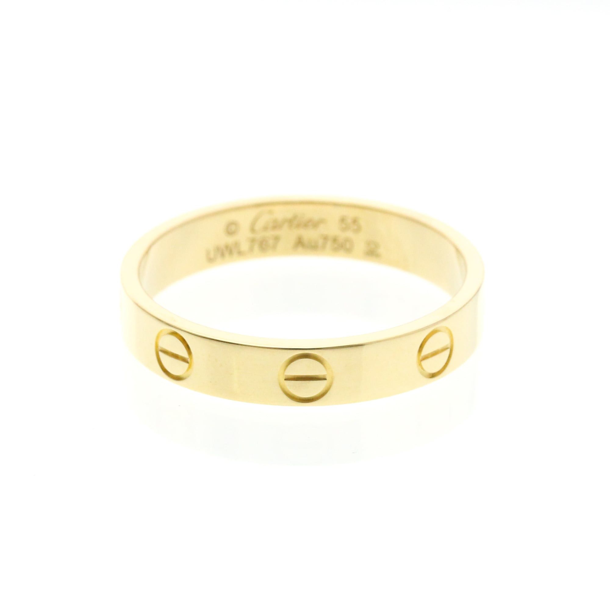 Cartier Cartier Mini Love Ring Yellow Gold (18K) Fashion No Stone Band Ring Gold Size ONE SIZE - 1 Thumbnail