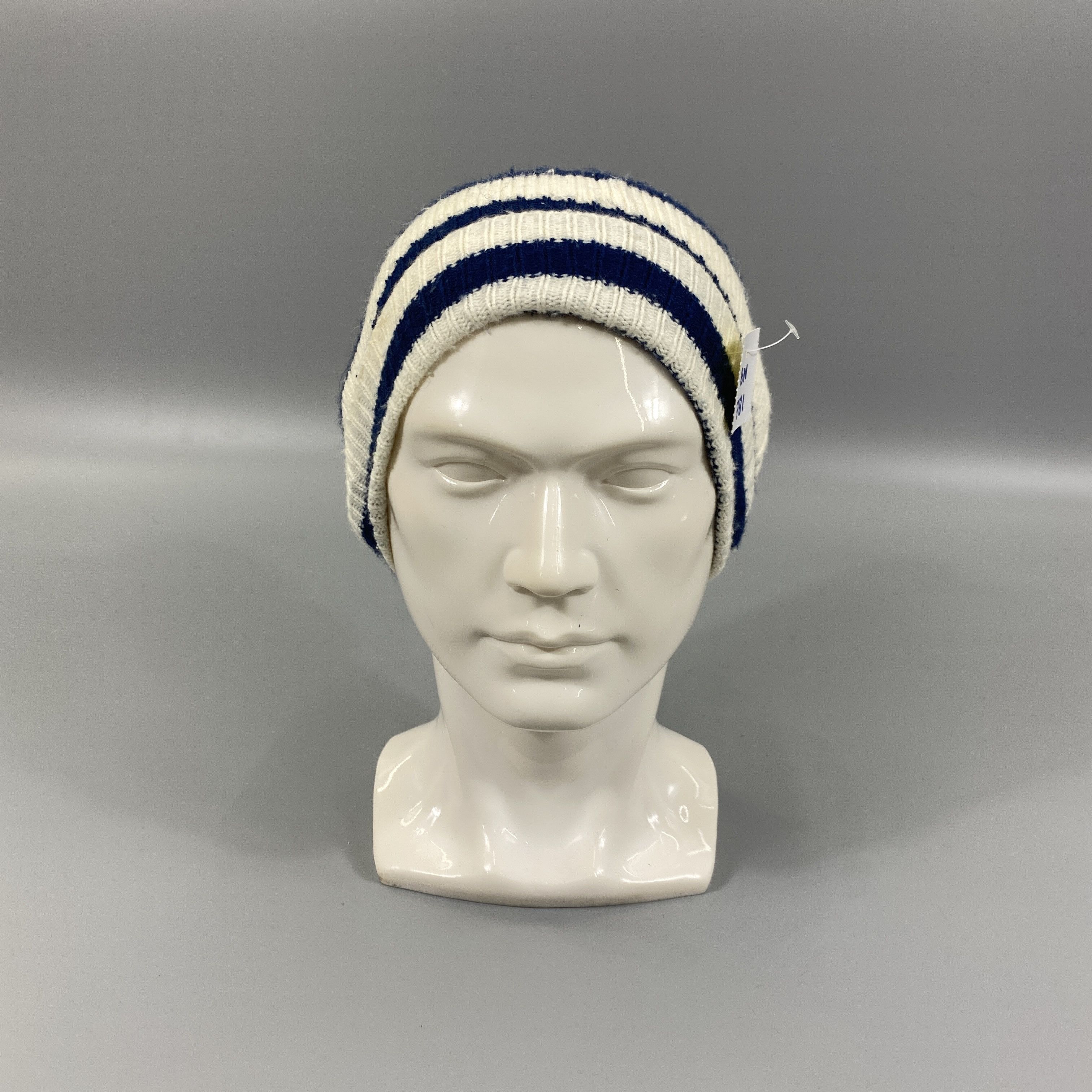Japanese Brand Stripes Beanie Pom Pom-BN781 Size ONE SIZE - 2 Thumbnail