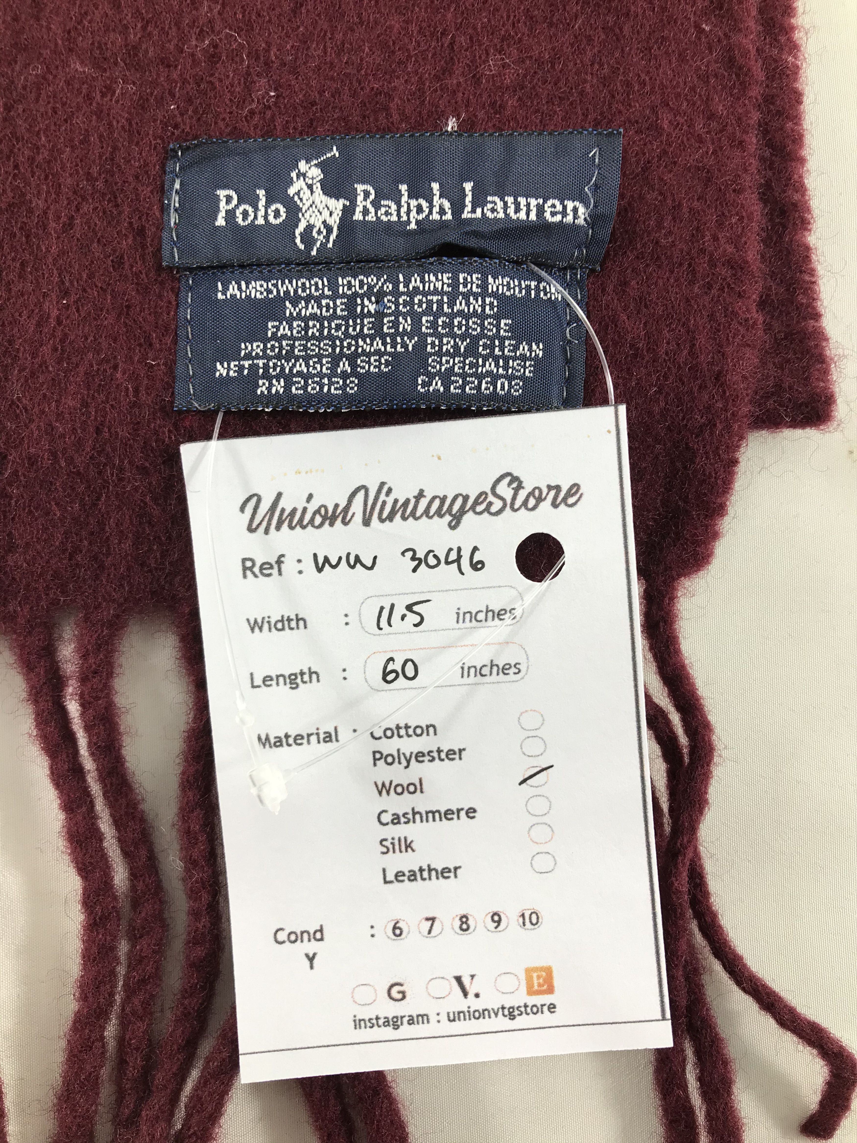 Polo Ralph Lauren × Vintage Vintage Scarf / Muffler / Neckwear - WW3046 Size ONE SIZE - 5 Thumbnail