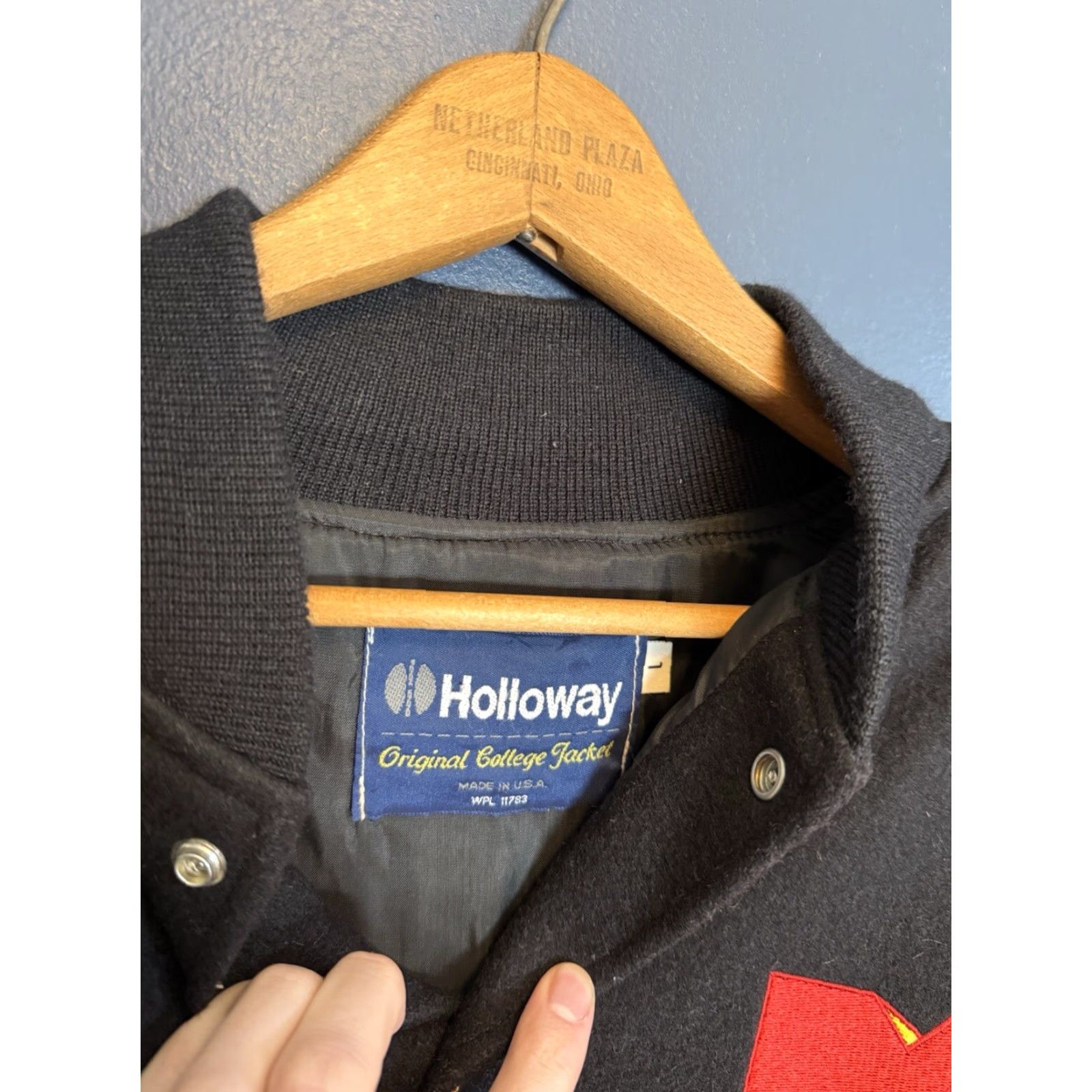 Holloway VINTAGE Holloway MTV Beach Varsity Jacket L Leather Wool Black 90s Spring Mens Size US L / EU 52-54 / 3 - 6 Thumbnail