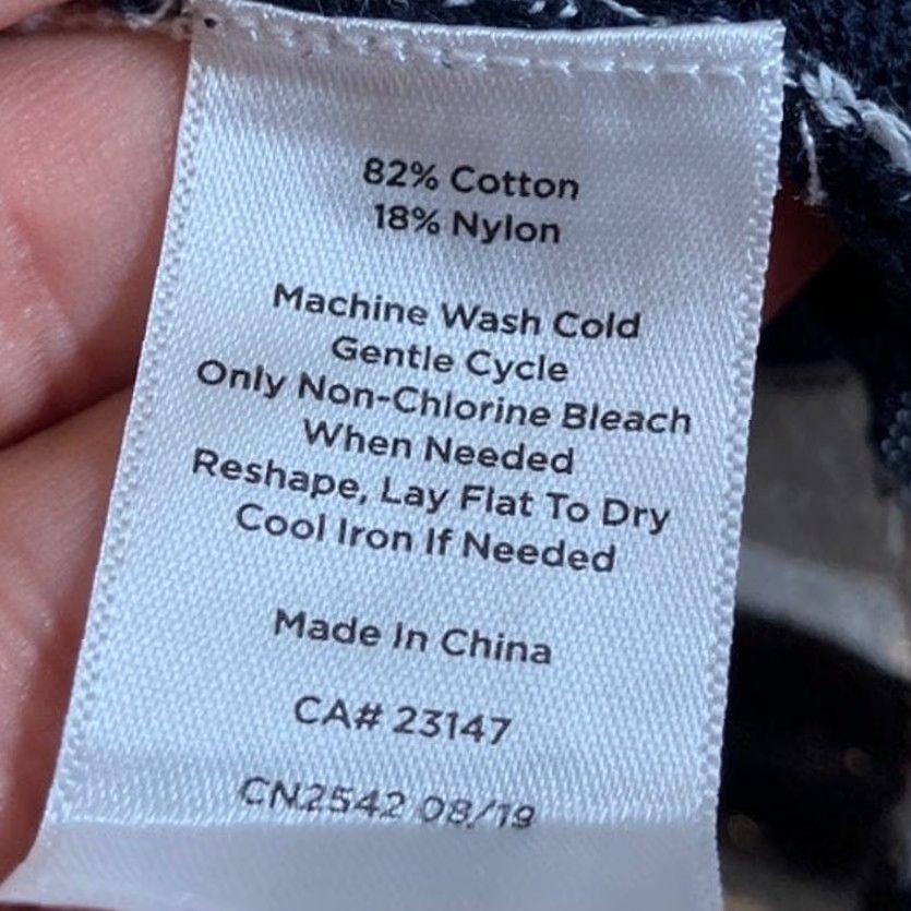 Talbots Talbots Womens Dress Navy Blue V Neck Striped Tunic Casual Pocket Stretch Large Size L / US 10 / IT 46 - 7 Thumbnail
