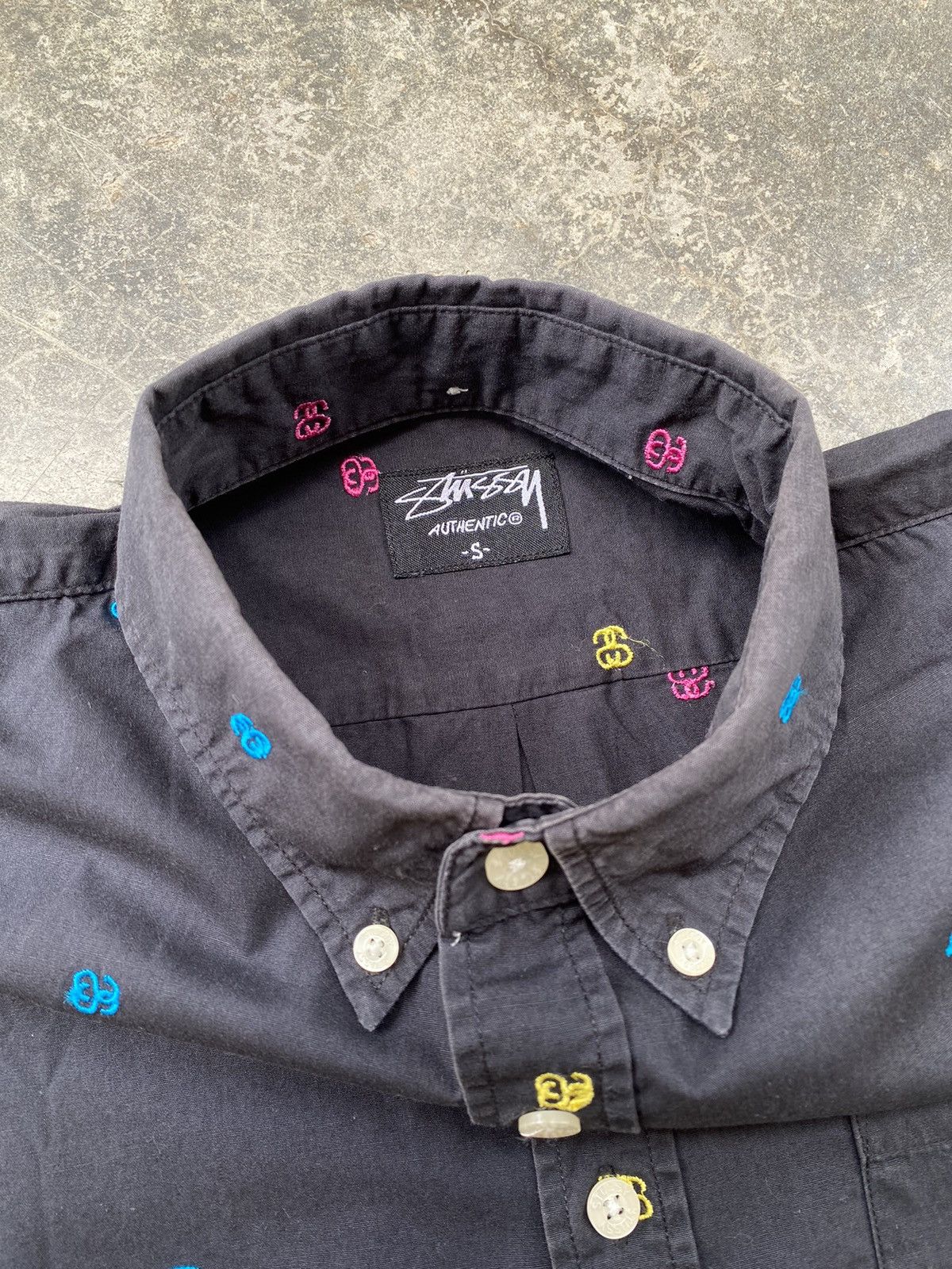 Stussy Vintage Stussy Monogram Button Up Shirt Size US S / EU 44-46 / 1 - 5 Thumbnail
