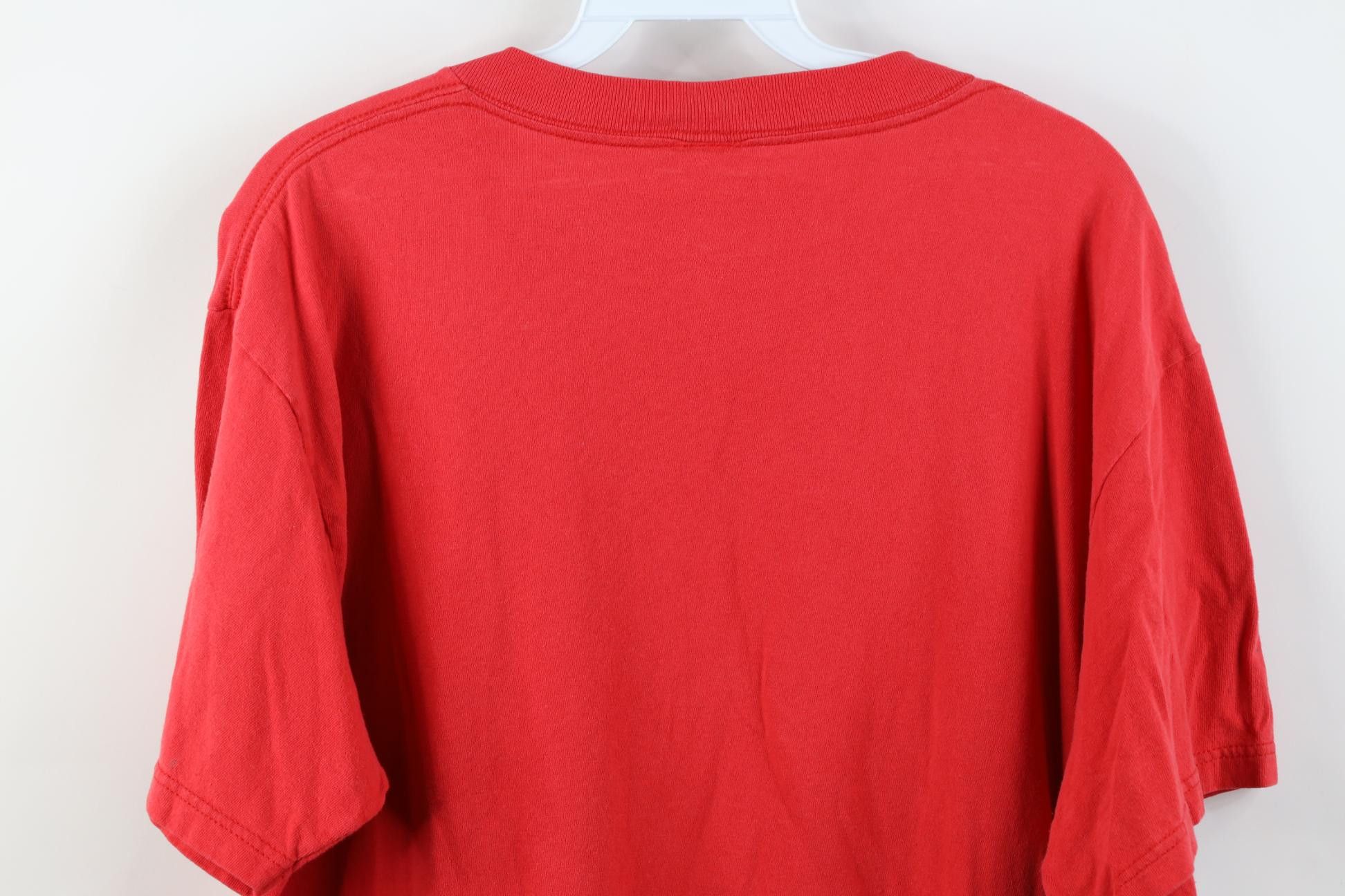 Vintage Vintage 90s Spell Script Ohio State University T-Shirt Red Size US L / EU 52-54 / 3 - 15 Thumbnail