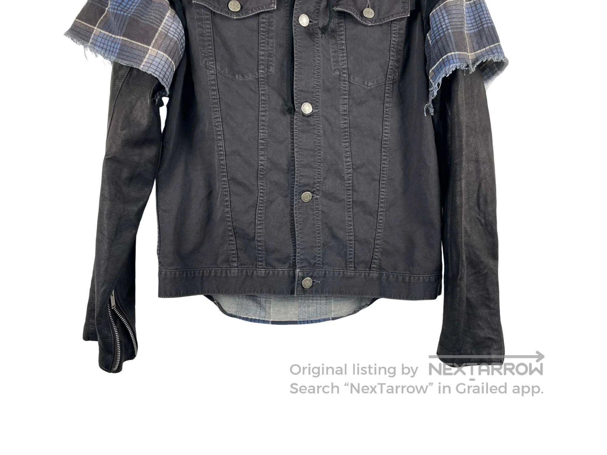 Undercover Undercover Leather Sleeve Denim Jacket Size US S / EU 44-46 / 1 - 4 Thumbnail
