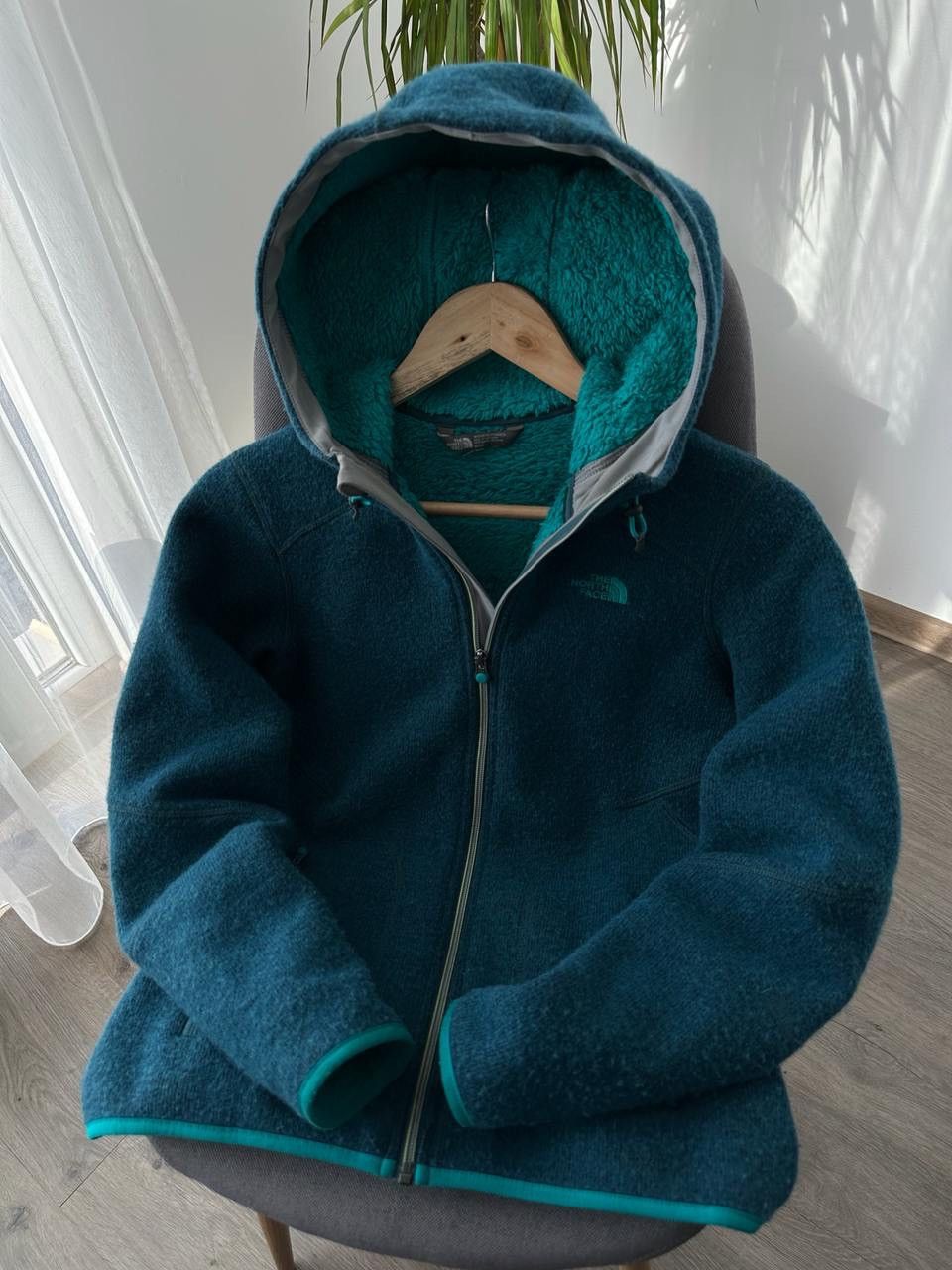 The North Face × Vintage Vintage The North Face Outdoor Blue Fur Zip Hoodie Size US M / EU 48-50 / 2 - 21 Thumbnail
