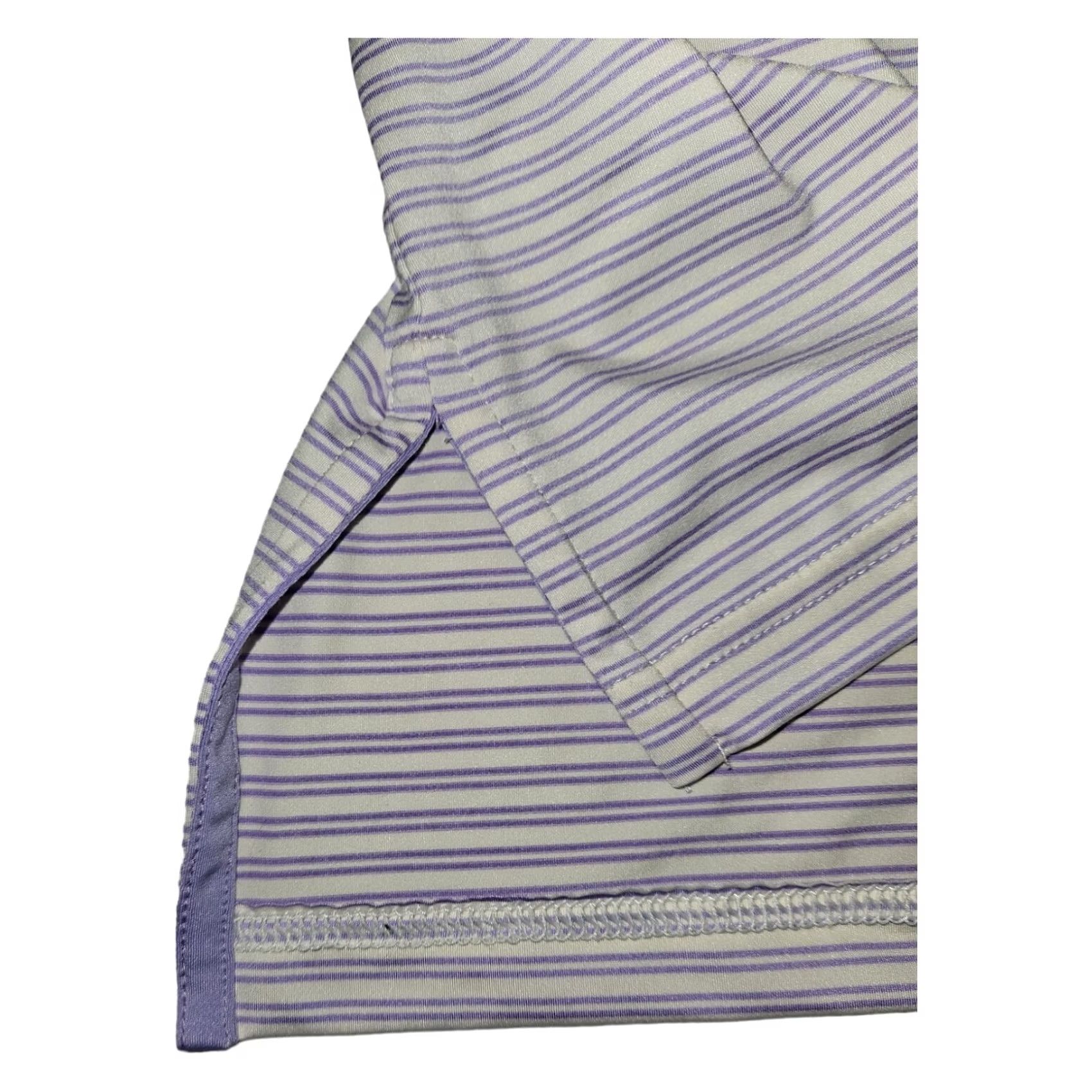 RLX Ralph Lauren RLX Ralph Lauren Polo Golf Active Preppy Striped Shirt Mens L White/Purple Size US L / EU 52-54 / 3 - 6 Thumbnail