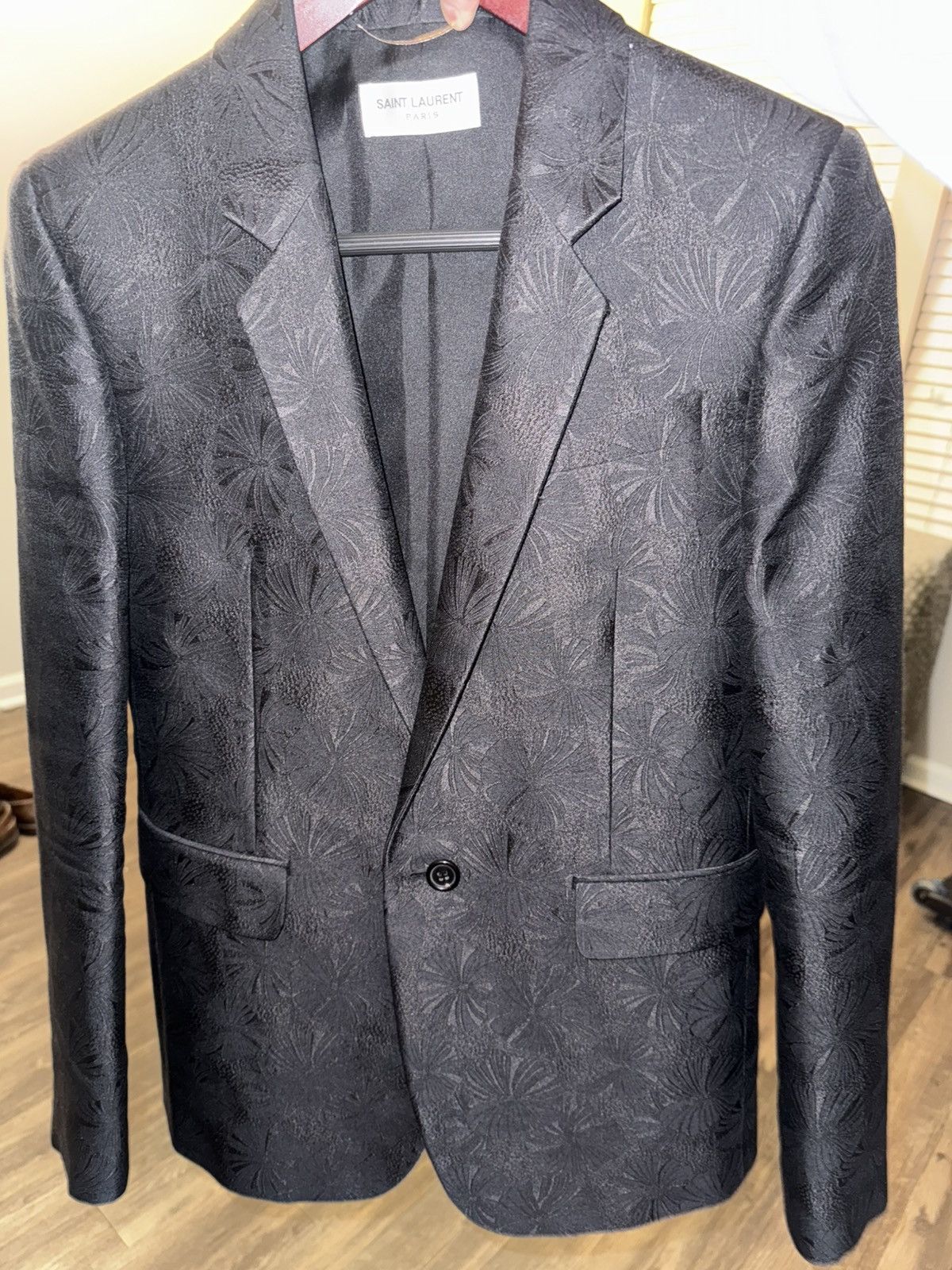 Saint Laurent Paris Heidi Slimane Jaquard Blazer Size 34R - 1 Thumbnail
