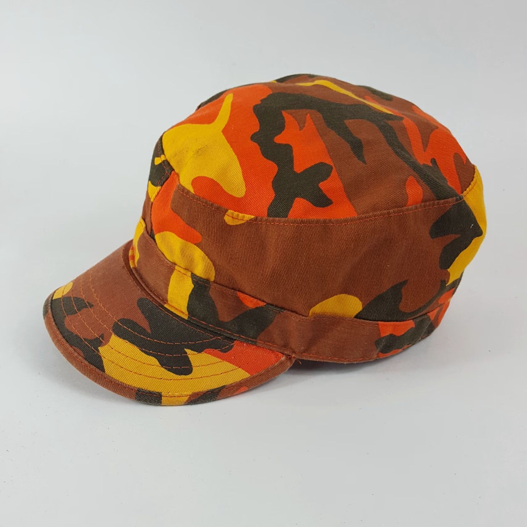 Vintage VINTAGE US ARMY Combat Cap Camouflage Orange 80s 7 1/2 Snapback Hat Men Large Army Military Uniform Baseball Outdoor Retro USA Men 80s 90s 00s Size ONE SIZE - 3 Thumbnail