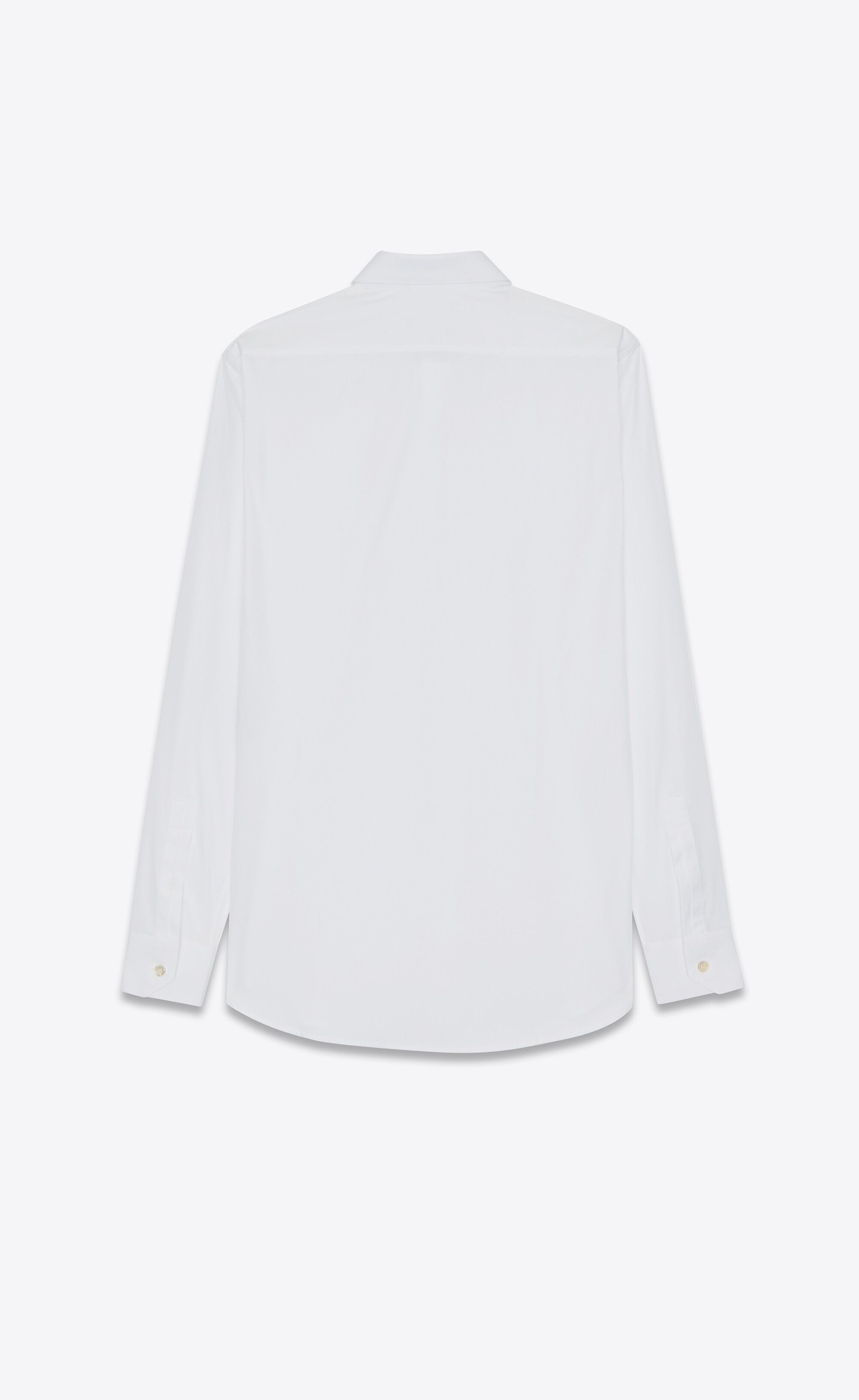 Saint Laurent Paris o1tr1nto0325 Shirt in Cotton Poplin in White Size US XL / EU 56 / 4 - 2 Thumbnail