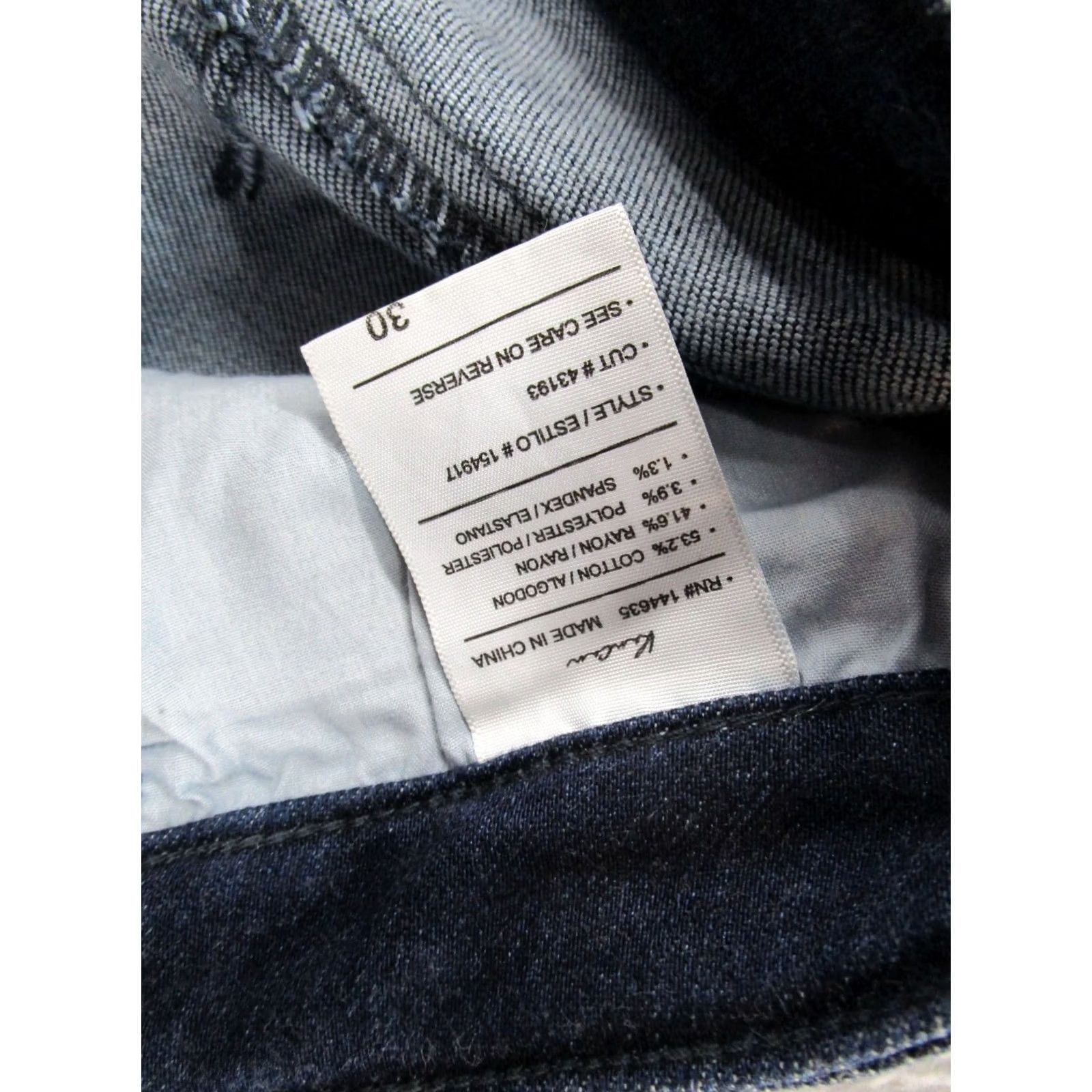 Vintage Kancan Jeans Dark Wash Stretch Denim High Rise Ankle Slit Size 30 Womens Size 30" / US 8 / IT 44 - 4 Thumbnail