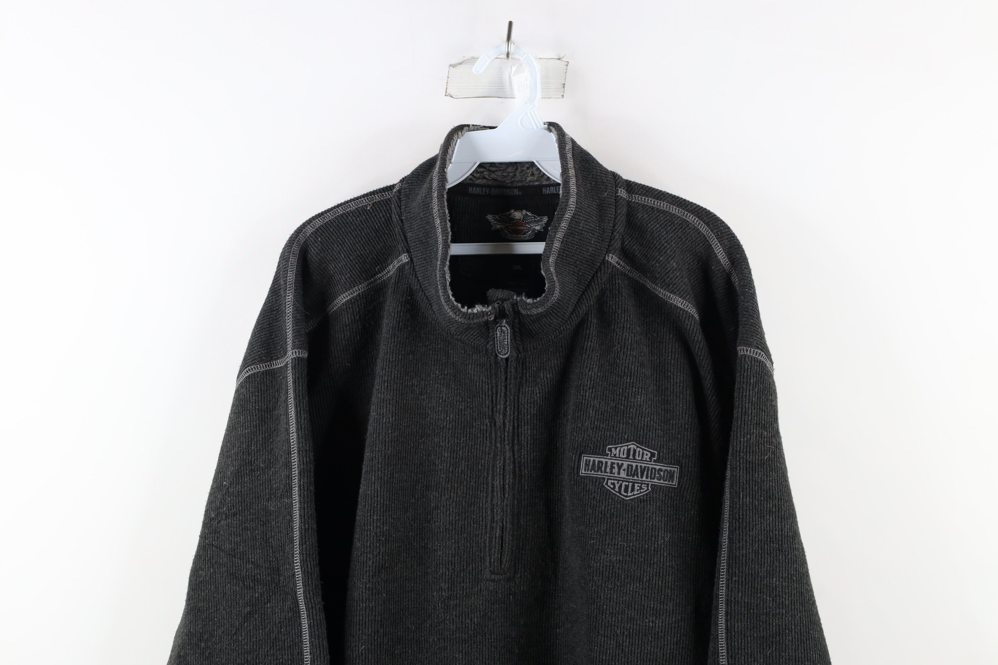 Harley Davidson Vintage Harley Davidson Out Heavyweight Ribbed Knit Sweater Size US XXL / EU 58 / 5 - 2 Thumbnail