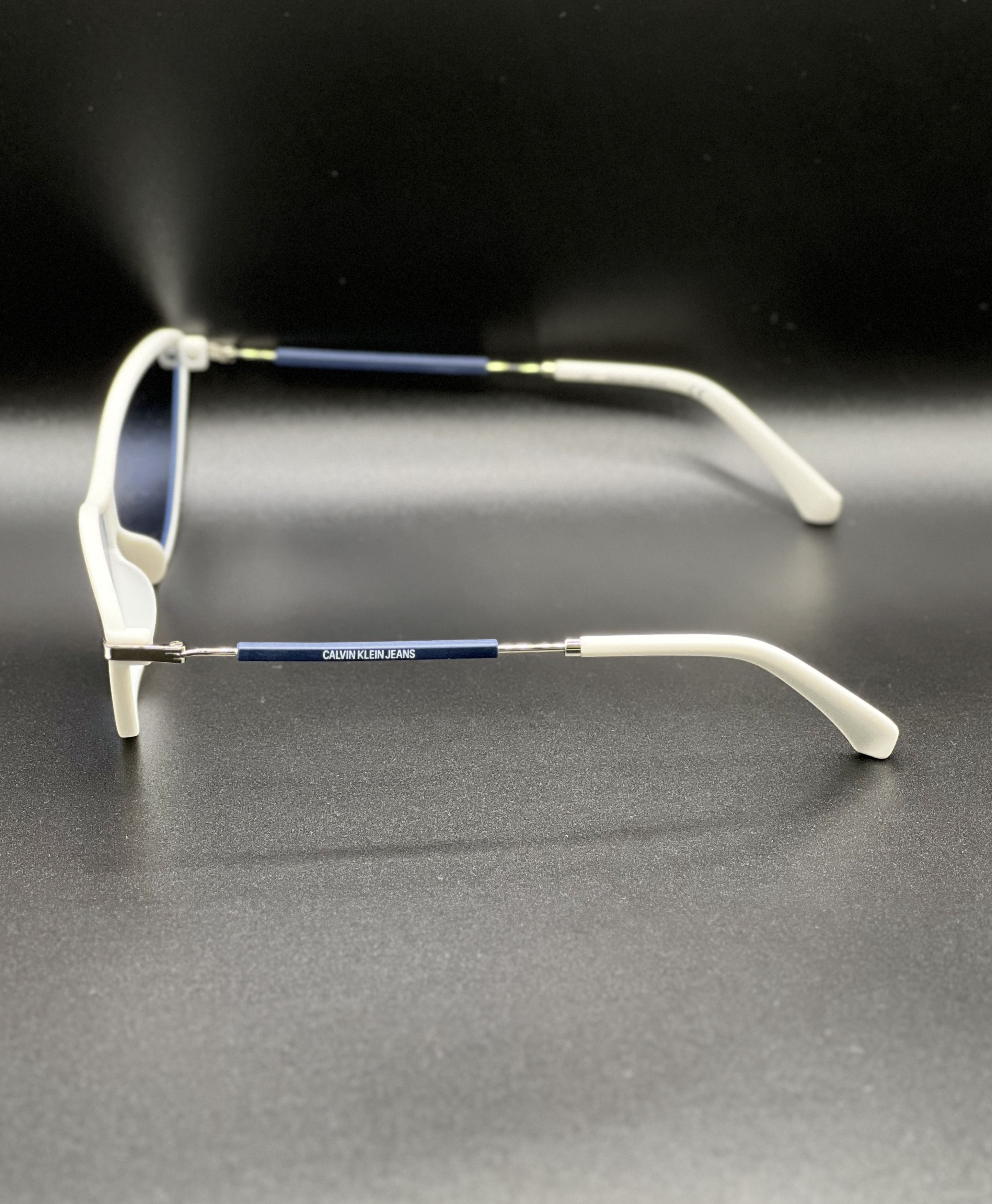 Calvin Klein Calvin Klein Jeans Cat-Eye CKJ19702S White Blue Sunglasses Size ONE SIZE - 6 Thumbnail