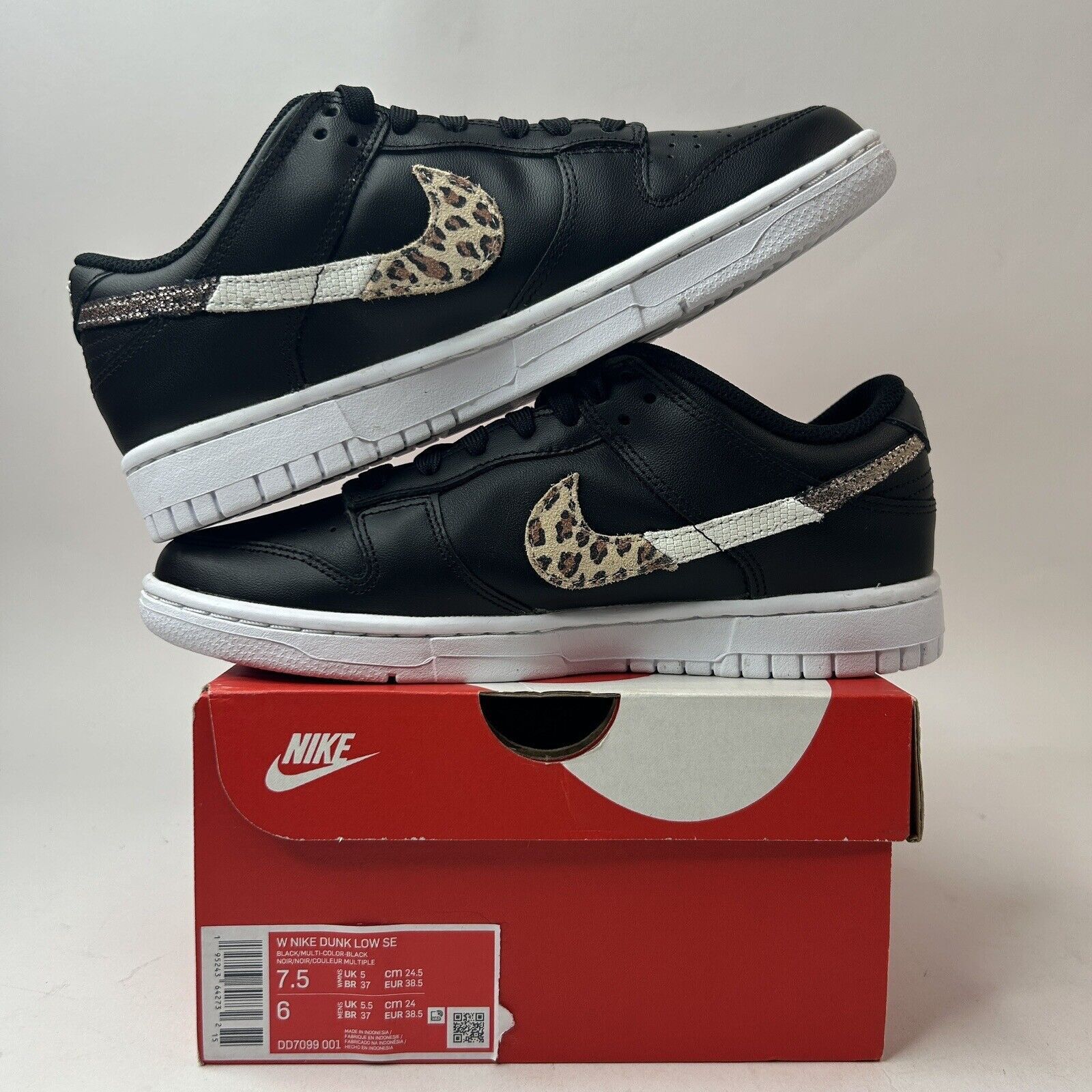 Nike Nike Dunk Low SE WMNS Primal “Black Animal Safari” 2023 Size US 7.5 / IT 37.5 - 3 Thumbnail