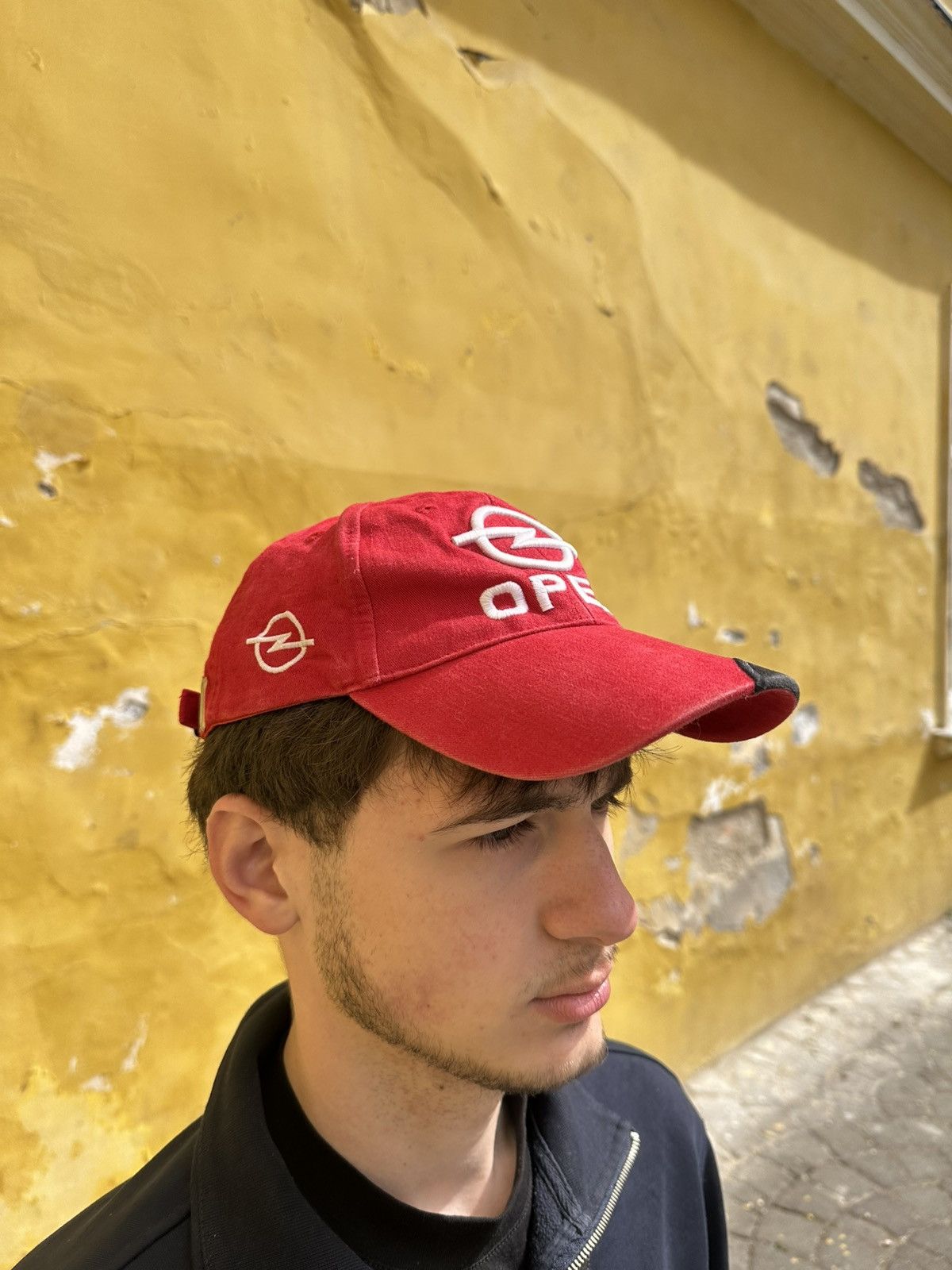 Japanese Brand Vintage Opel Red Embroidered Logo Cap One Size Y2K Size ONE SIZE - 2 Thumbnail
