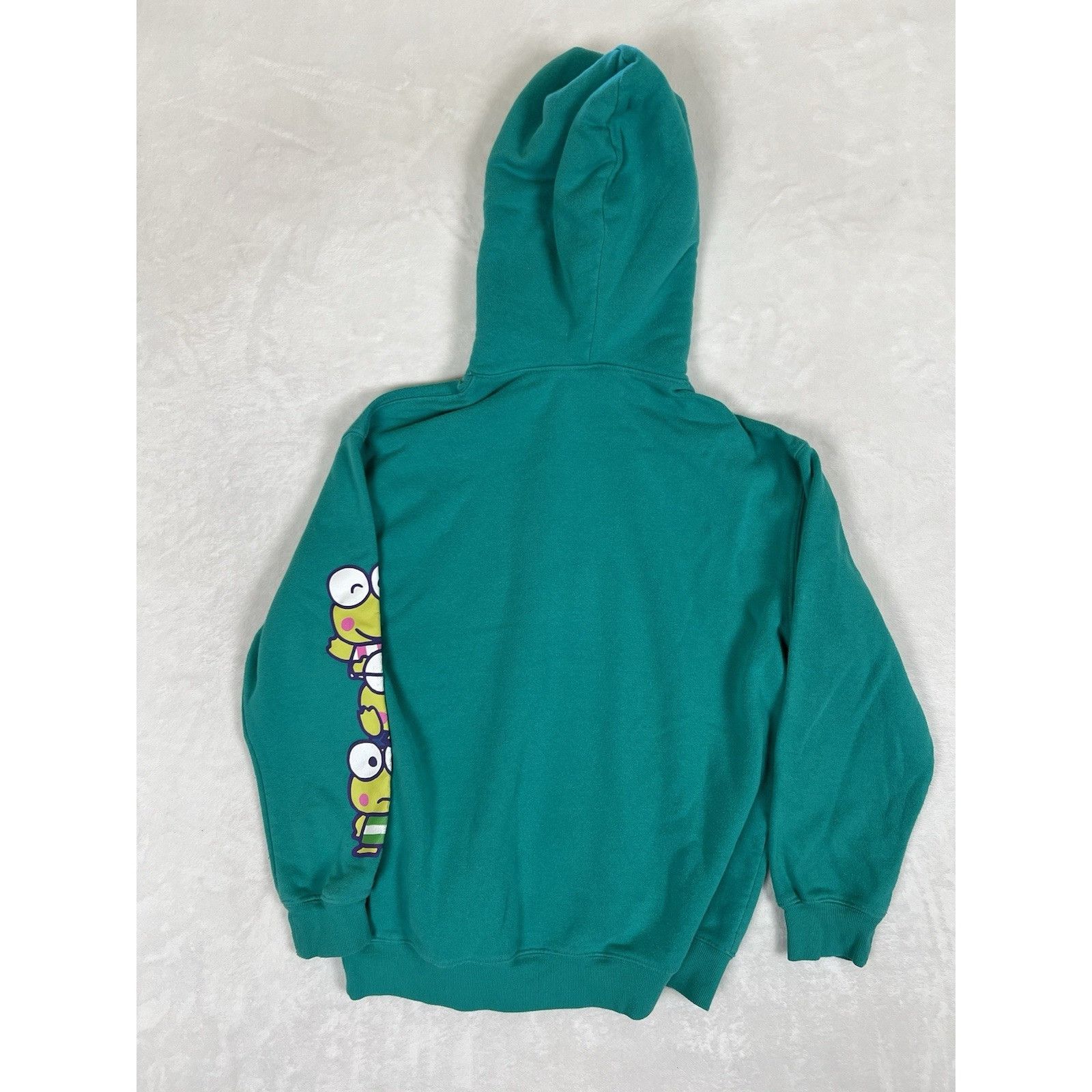 Other Sanrio Keroppi Pullover Sweatshirt Fuzzy Lined Green Hoodie Size M / US 6-8 / IT 42-44 - 7 Thumbnail