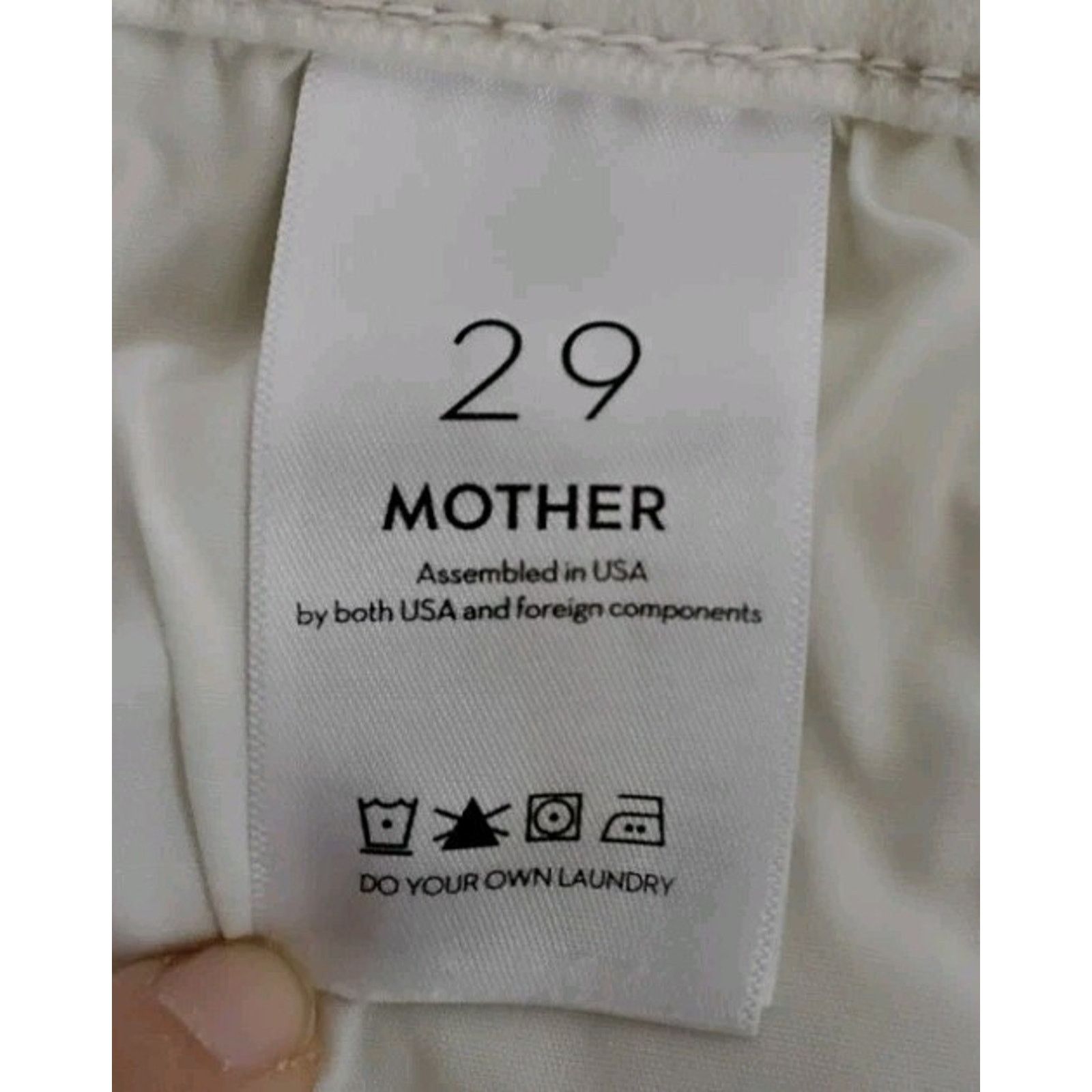 MOTHER Mother The Mid Rise Dazzler Jeans Women's 29 White Crop Size 29" - 13 Thumbnail