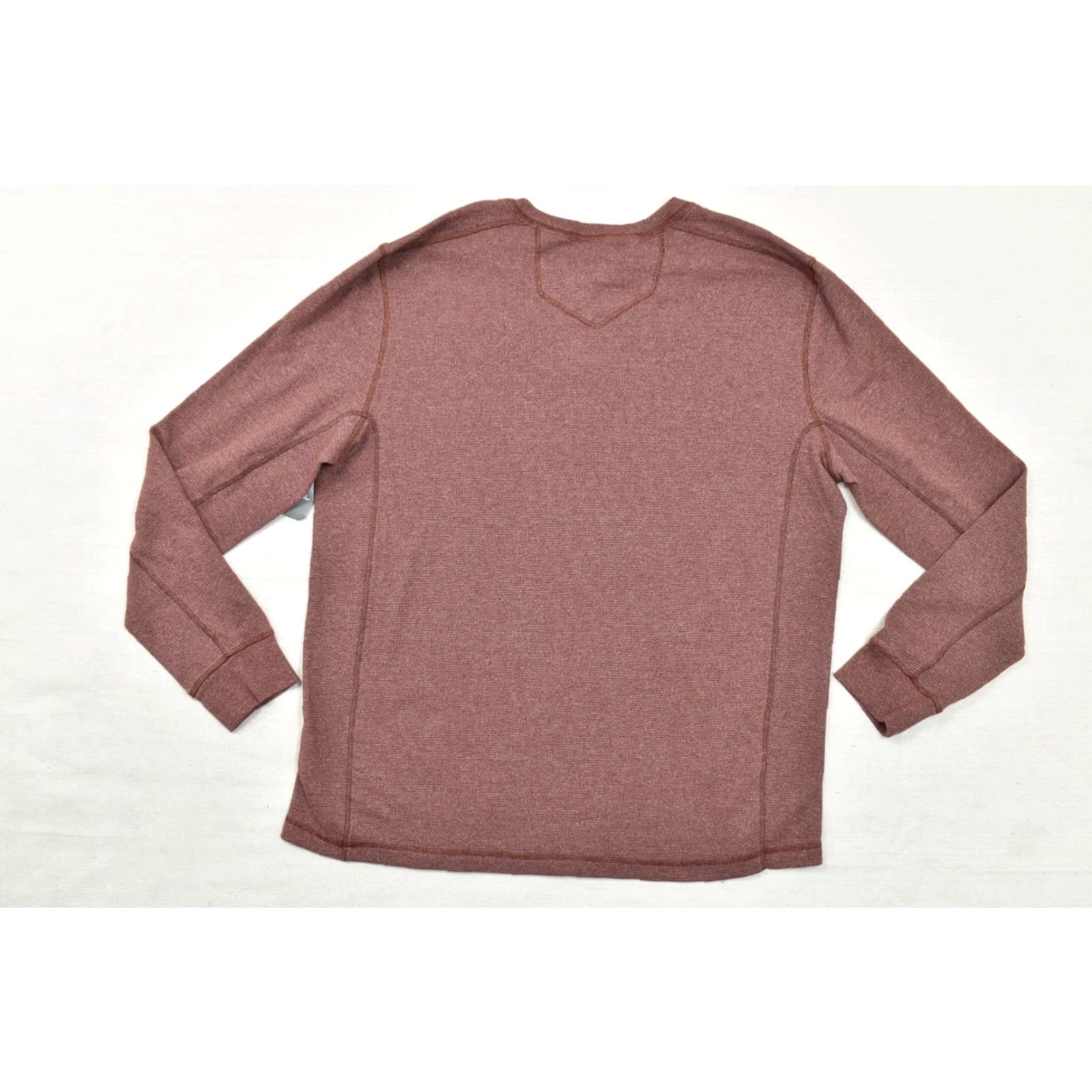 Eddie Bauer Eddie Bauer Henley Shirt XL Men Red Waffle Knit Long Sleeve Shirt Maroon New Size US XL / EU 56 / 4 - 7 Thumbnail