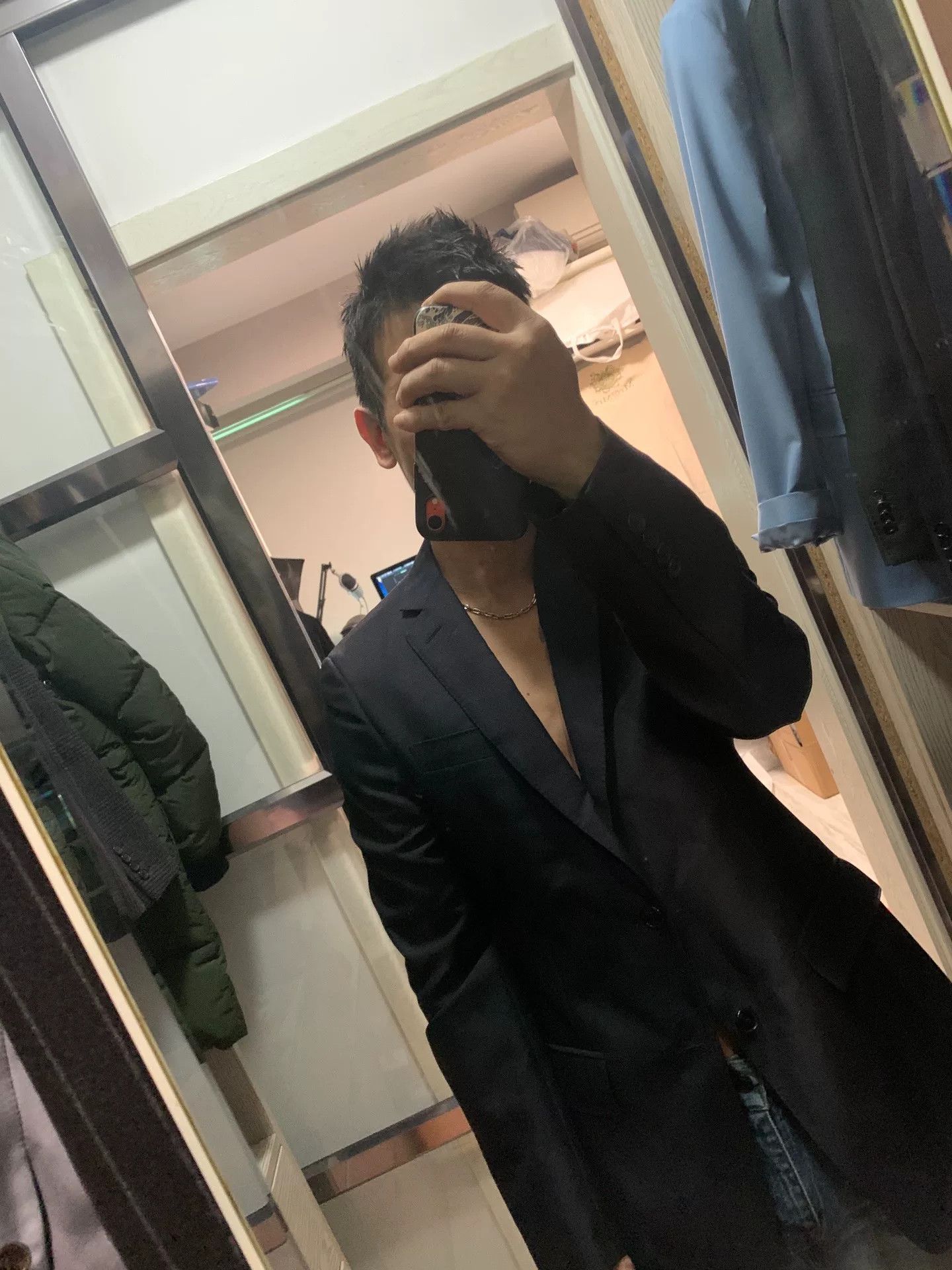 Calvin Klein 205W39NYC calvin klein navy wool blend blazer Size US M / EU 48-50 / 2 - 1 Thumbnail