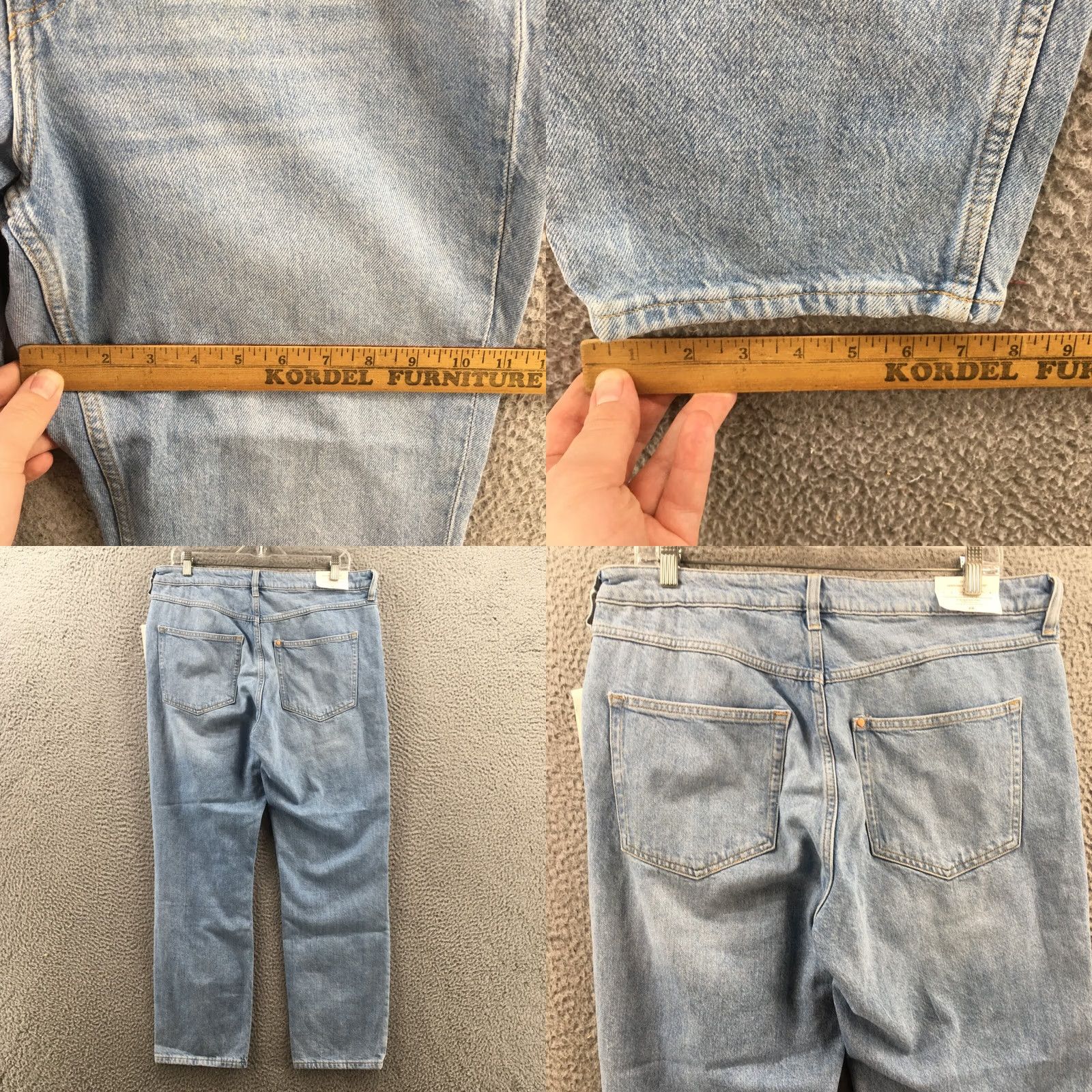 H&M H&M Slim Fit Straight Jeans Mens 12 Blue Denim Light Wash Zip NEW Jeans Size 34" / US 12 / IT 48 - 8 Thumbnail