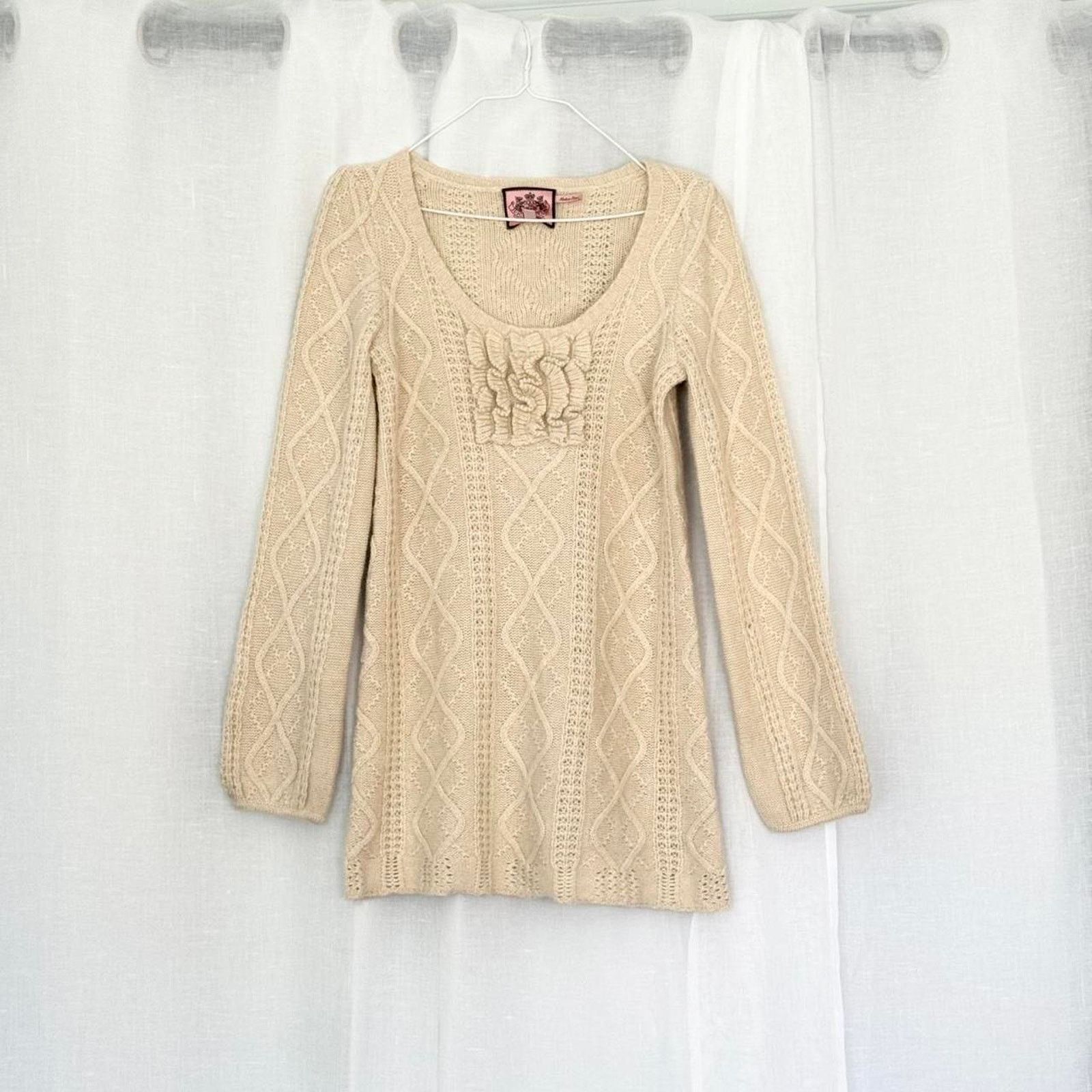 Juicy Couture ✿ juicy couture cable knit sweater babydoll dress ✿ Size S / US 4 / IT 40 - 1 Thumbnail