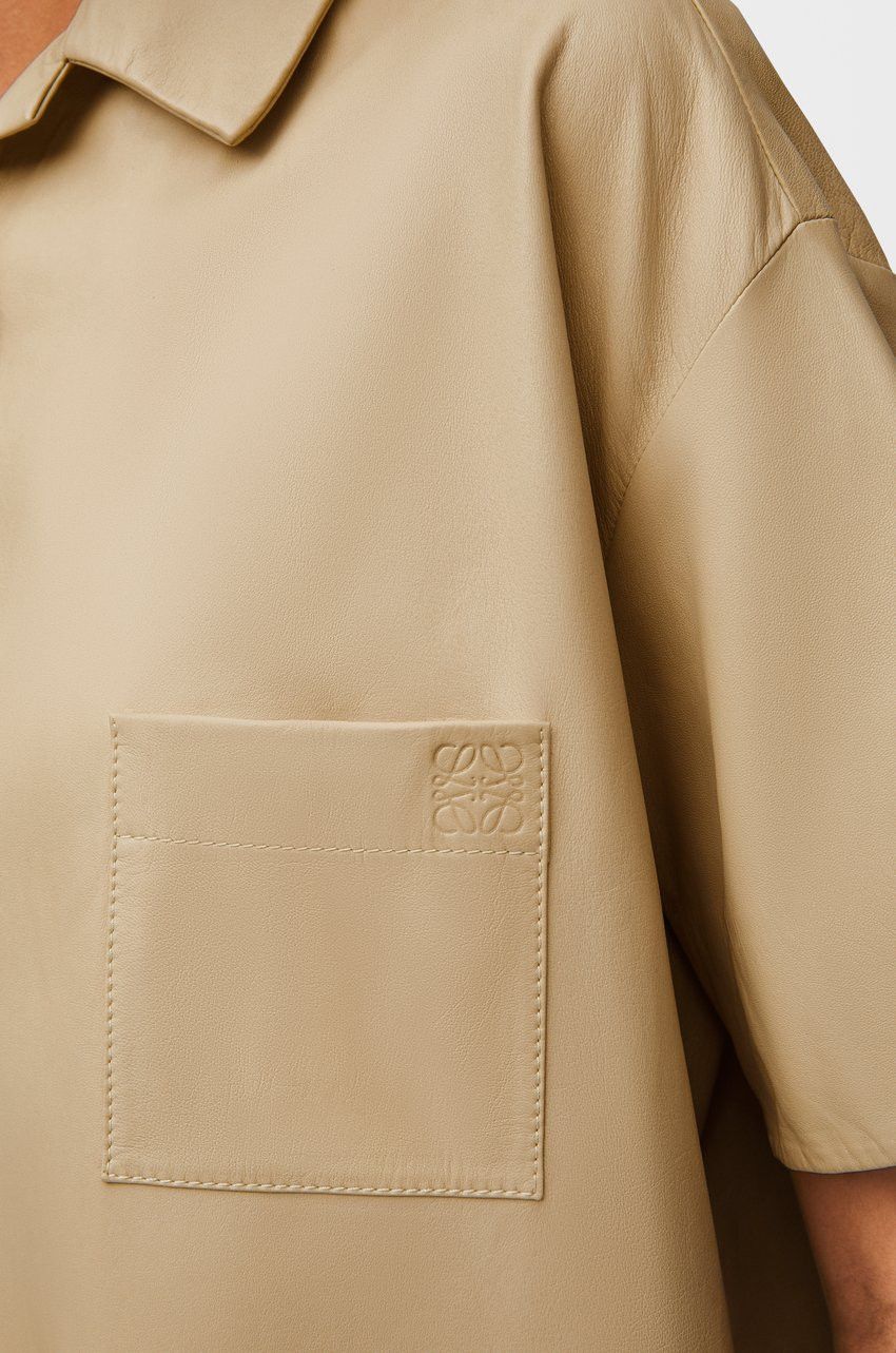 Loewe o1loc1c0525 Short Sleeve Shirt in Beige Size M / US 6-8 / IT 42-44 - 5 Thumbnail